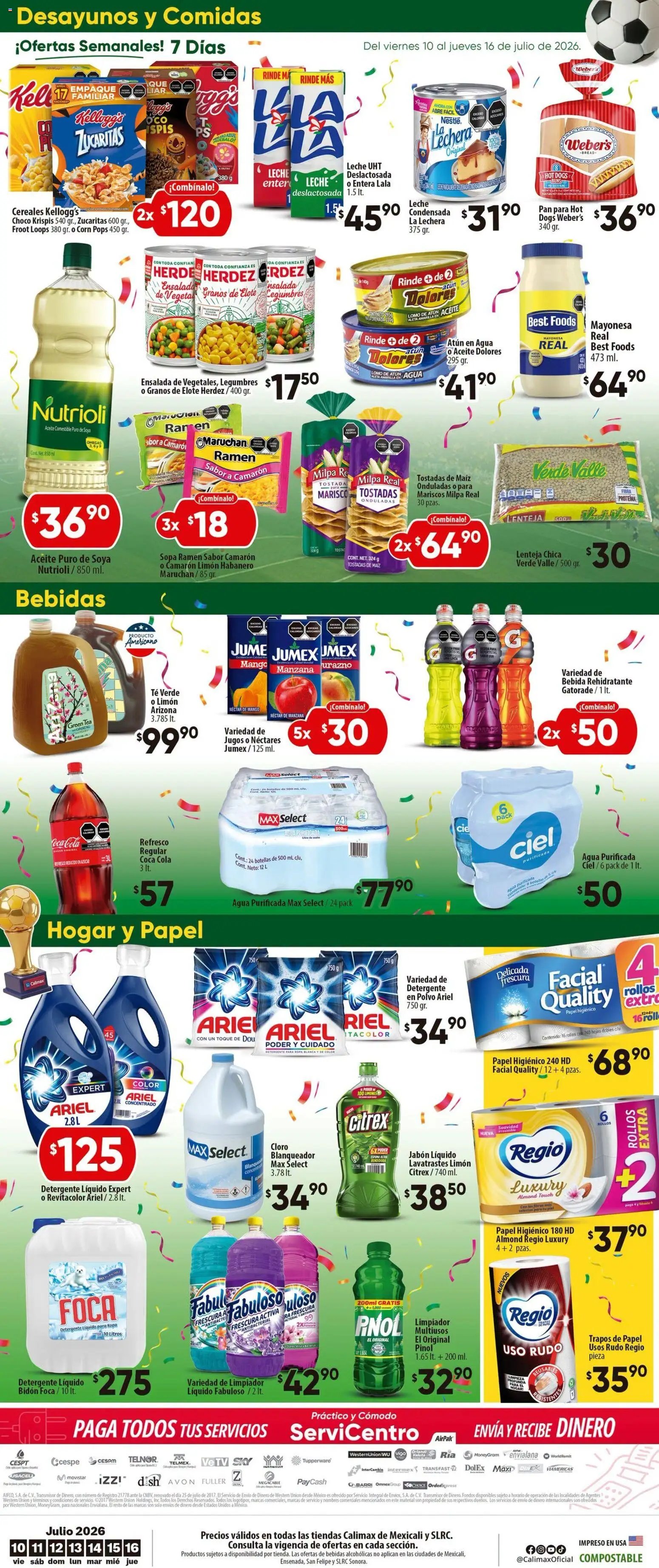 Calimax oferta desde 10/07/2026 Calimax folleto Mexicali y SLRC