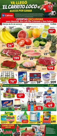 Calimax oferta desde 10/07/2026 Calimax folleto Mexicali y SLRC