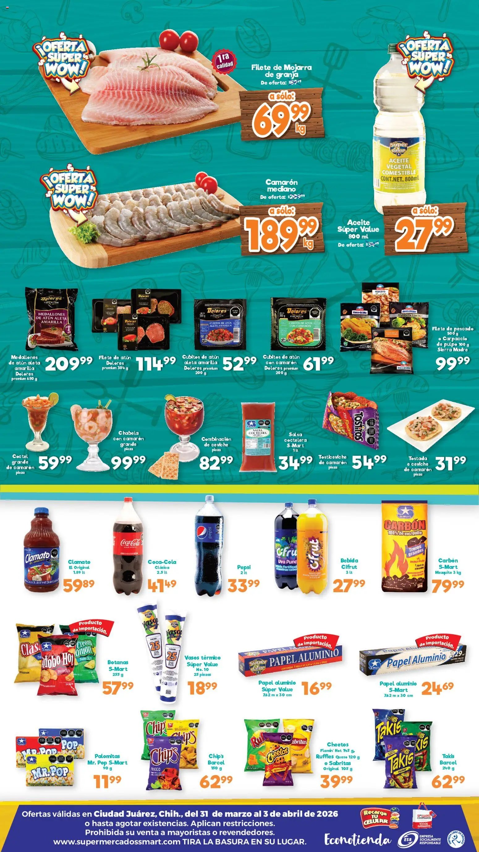 S-Mart oferta desde 31/03/2026 S-Mart folleto Ofertas de feria Juárez (2026-03-31 - 2026-04-03)