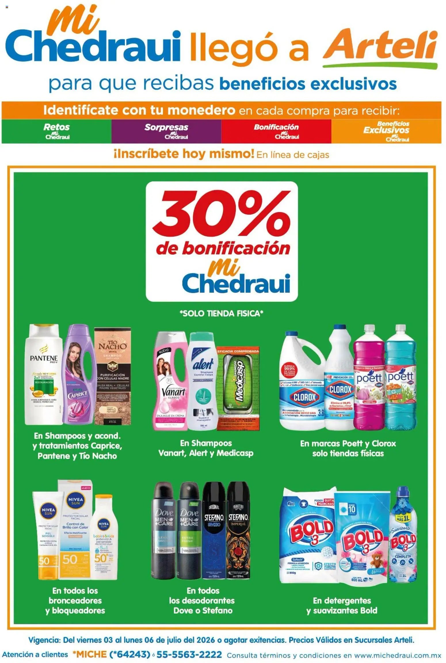 Arteli oferta desde 03/07/2026 Arteli folleto Mi Chedraui