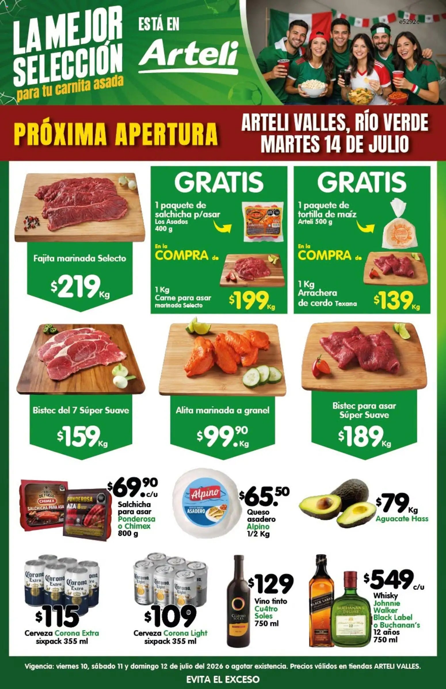 Arteli oferta desde 10/07/2026 Arteli folleto Carne Valles