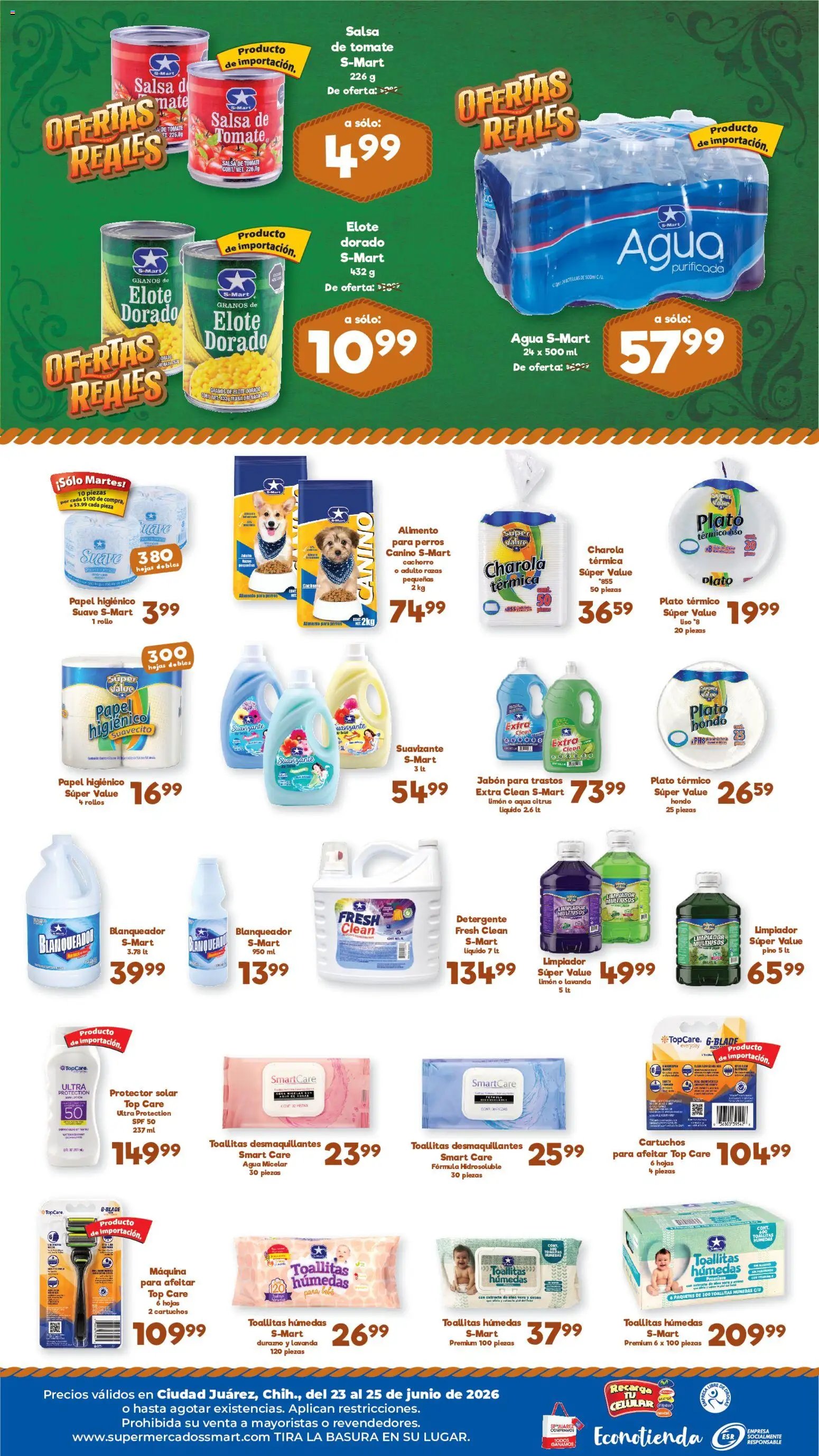 S-Mart oferta desde 23/06/2026 S-Mart folleto Ofertas de feria Juárez