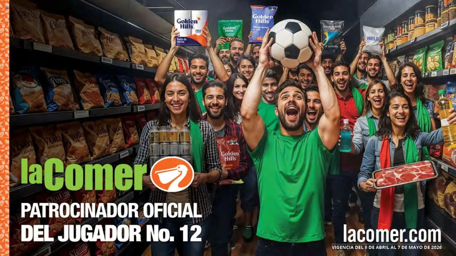 La Comer oferta desde 08/04/2026 La Comer folleto Patrocinador oficial del jugador No.12 (2026-04-08 - 2026-05-07)