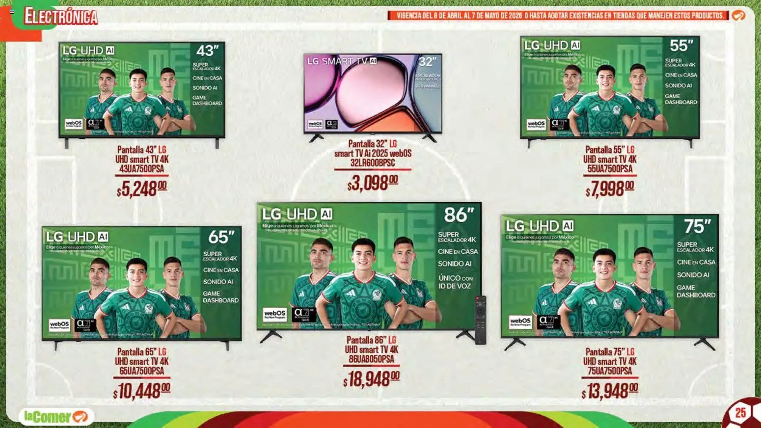 La Comer oferta desde 08/04/2026 La Comer folleto Patrocinador oficial del jugador No.12 (2026-04-08 - 2026-05-07)
