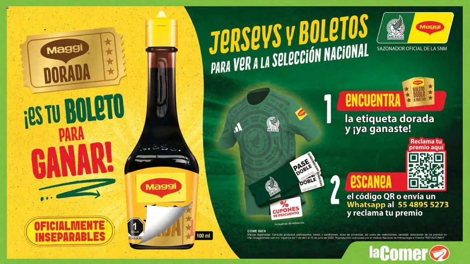 La Comer oferta desde 08/04/2026 La Comer folleto Patrocinador oficial del jugador No.12 (2026-04-08 - 2026-05-07)