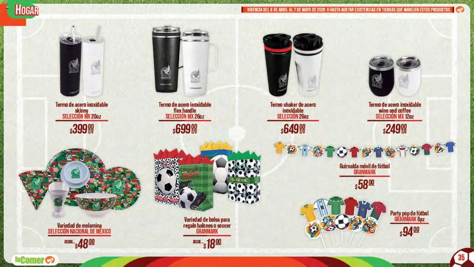 La Comer oferta desde 08/04/2026 La Comer folleto Patrocinador oficial del jugador No.12 (2026-04-08 - 2026-05-07)
