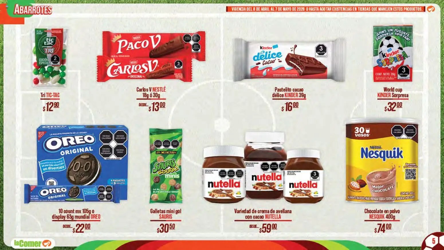 La Comer oferta desde 08/04/2026 La Comer folleto Patrocinador oficial del jugador No.12 (2026-04-08 - 2026-05-07)