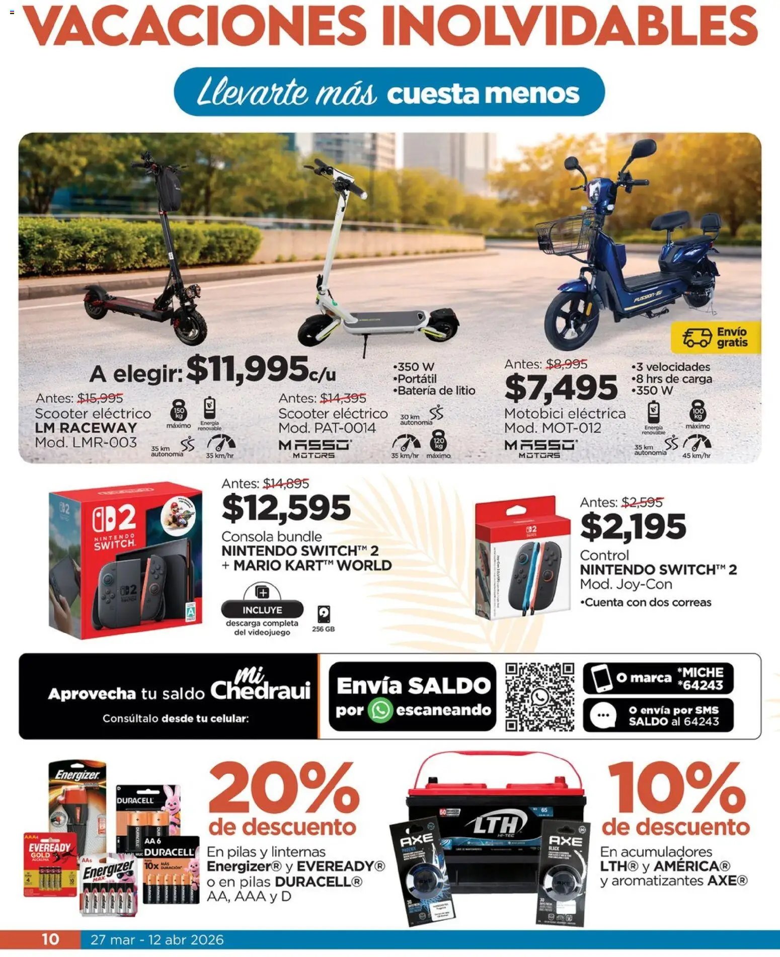 Chedraui oferta desde 27/03/2026 Chedraui folleto Llevarte más cuesta menos (2026-03-27 - 2026-04-12)