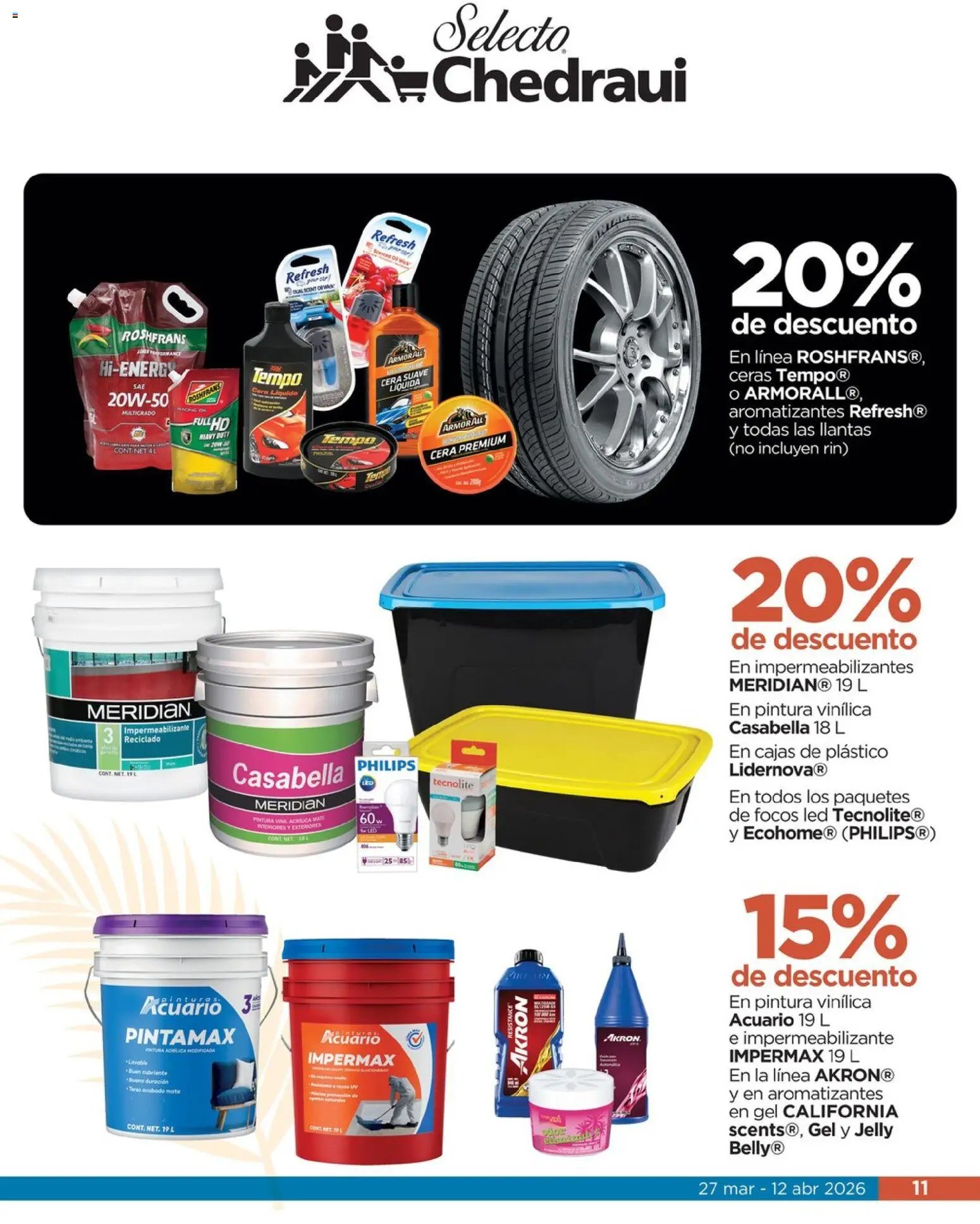 Chedraui oferta desde 27/03/2026 Chedraui folleto Llevarte más cuesta menos (2026-03-27 - 2026-04-12)