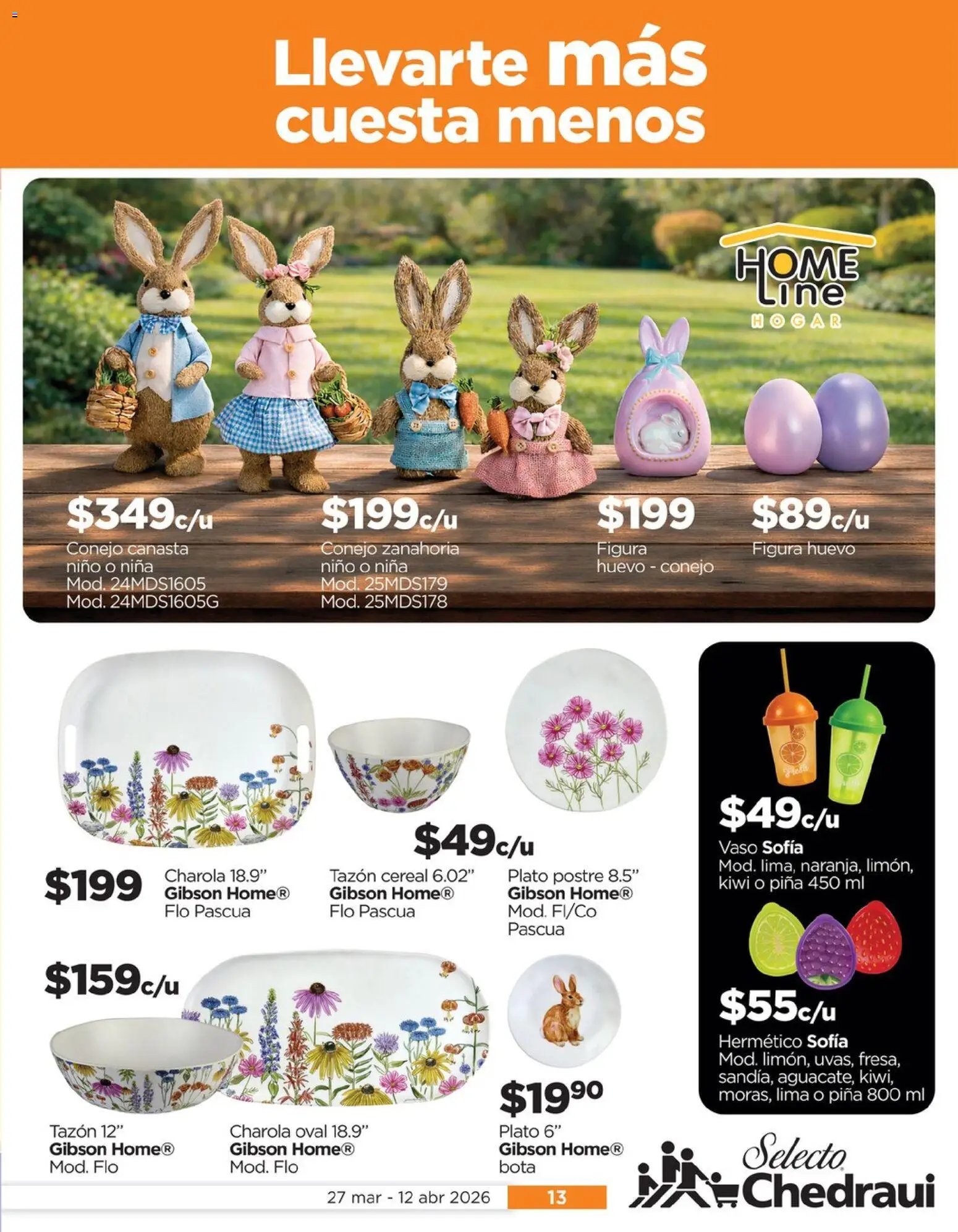 Chedraui oferta desde 27/03/2026 Chedraui folleto Llevarte más cuesta menos (2026-03-27 - 2026-04-12)