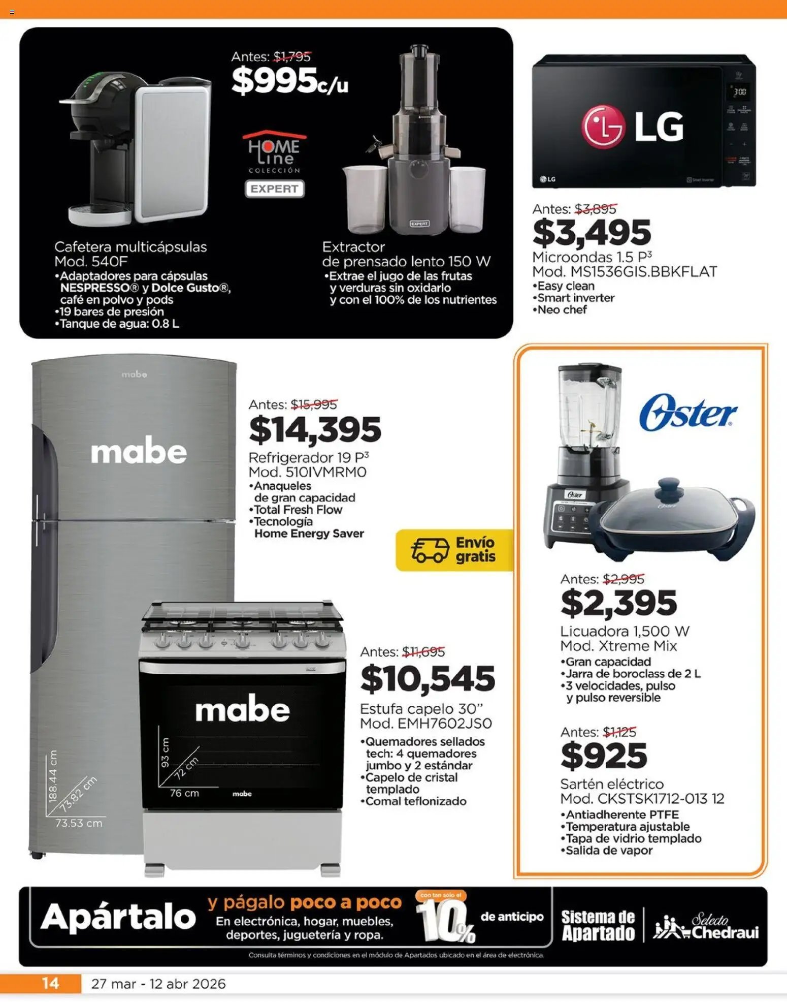 Chedraui oferta desde 27/03/2026 Chedraui folleto Llevarte más cuesta menos (2026-03-27 - 2026-04-12)