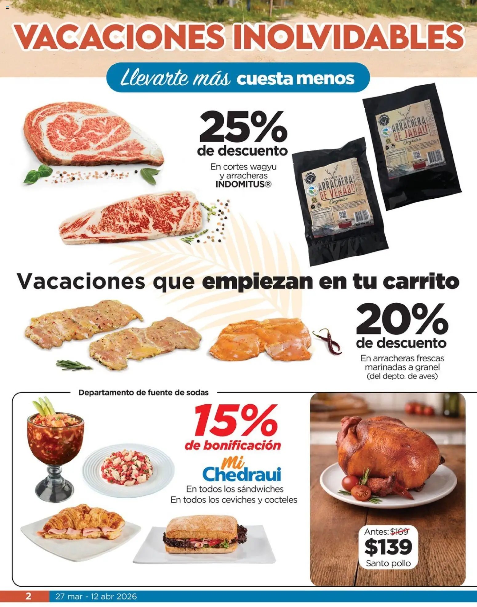 Chedraui oferta desde 27/03/2026 Chedraui folleto Llevarte más cuesta menos (2026-03-27 - 2026-04-12)