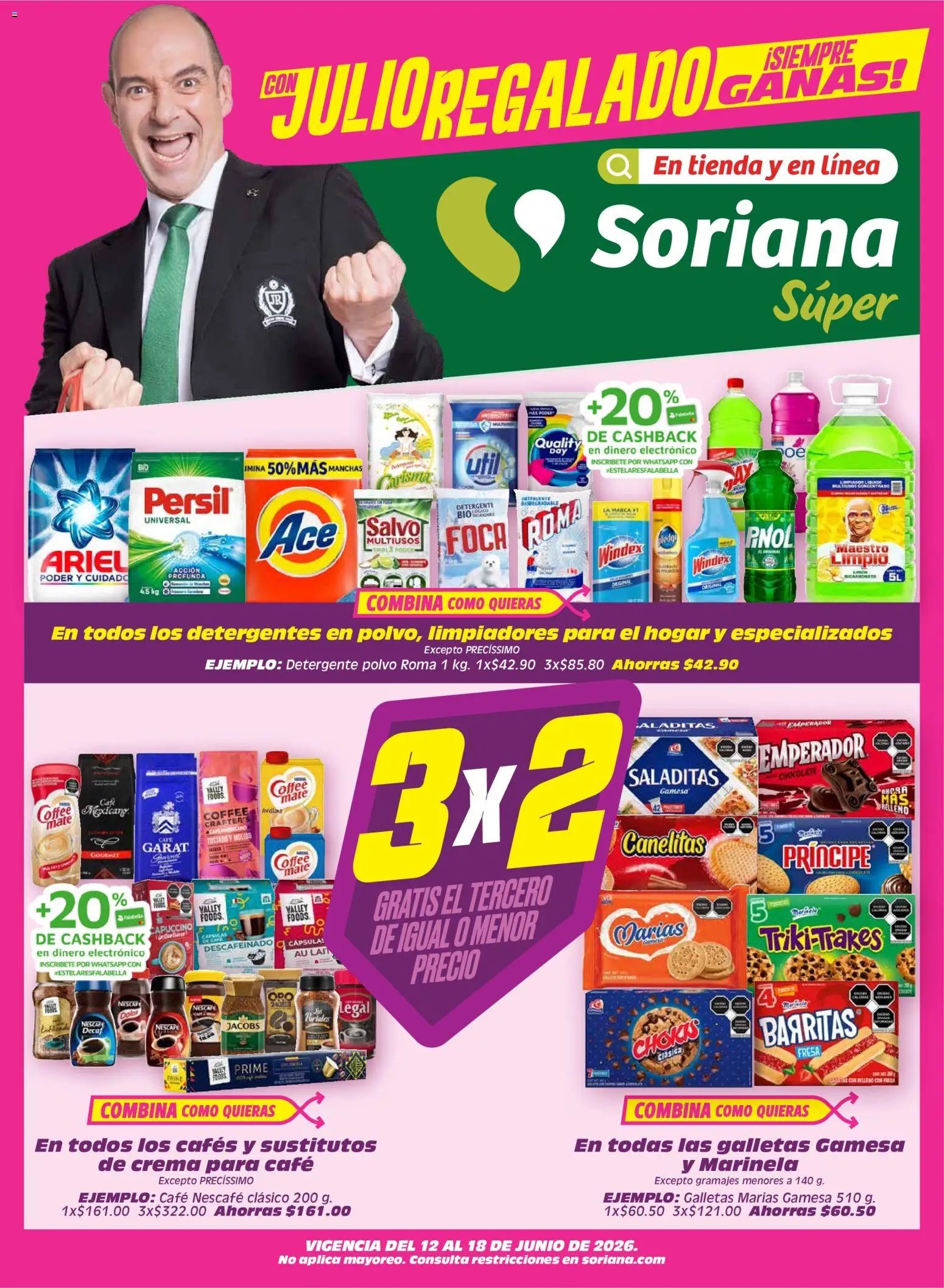 Soriana oferta desde 12/06/2026 Soriana Julio Regalado Súper Nacional