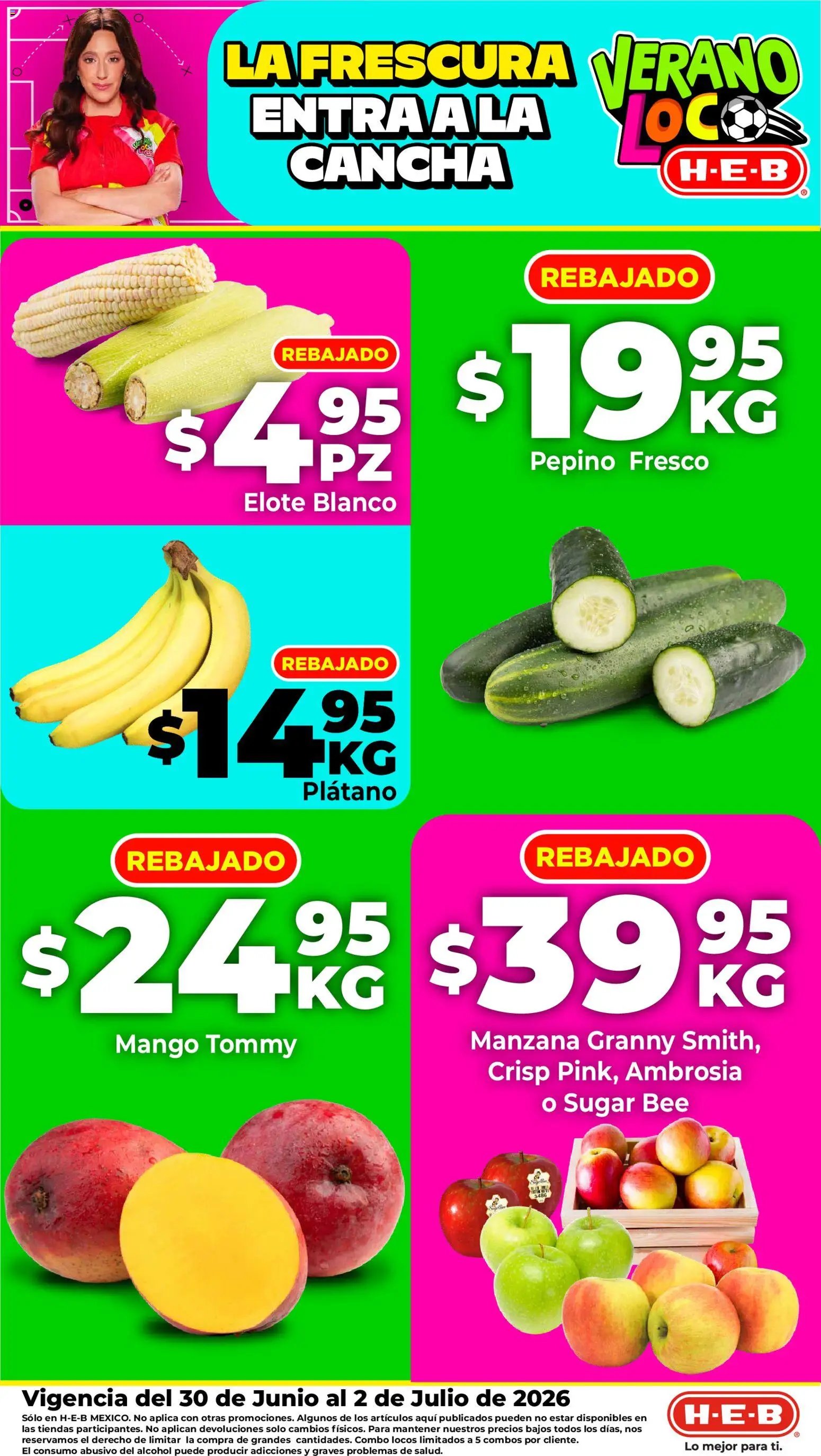 H-E-B oferta desde 30/06/2026 H-E-B folleto Fruta y venduras