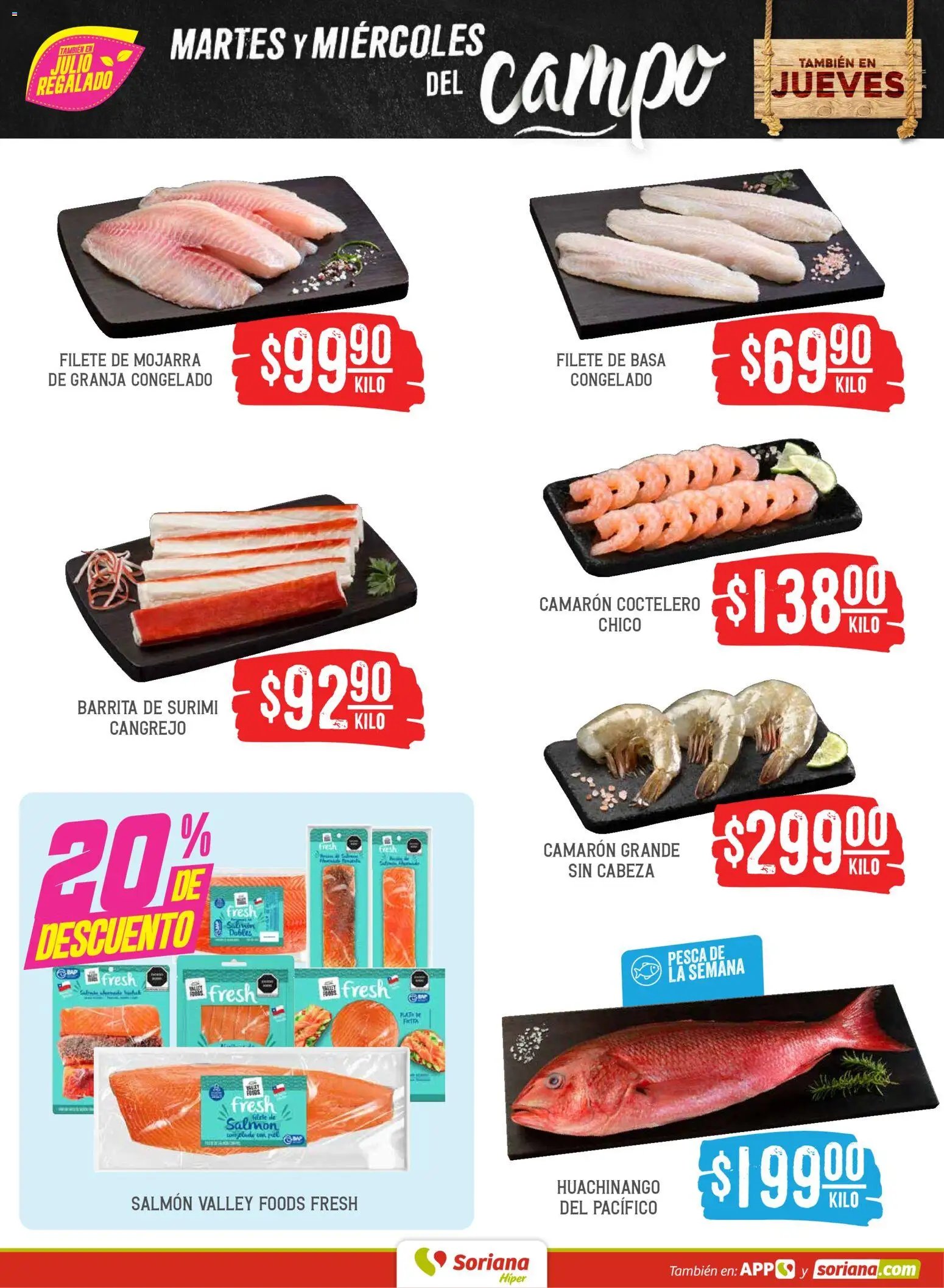 Soriana oferta desde 30/06/2026 Soriana Martes y Miércoles del Campo Híper: Saltillo y Torreón