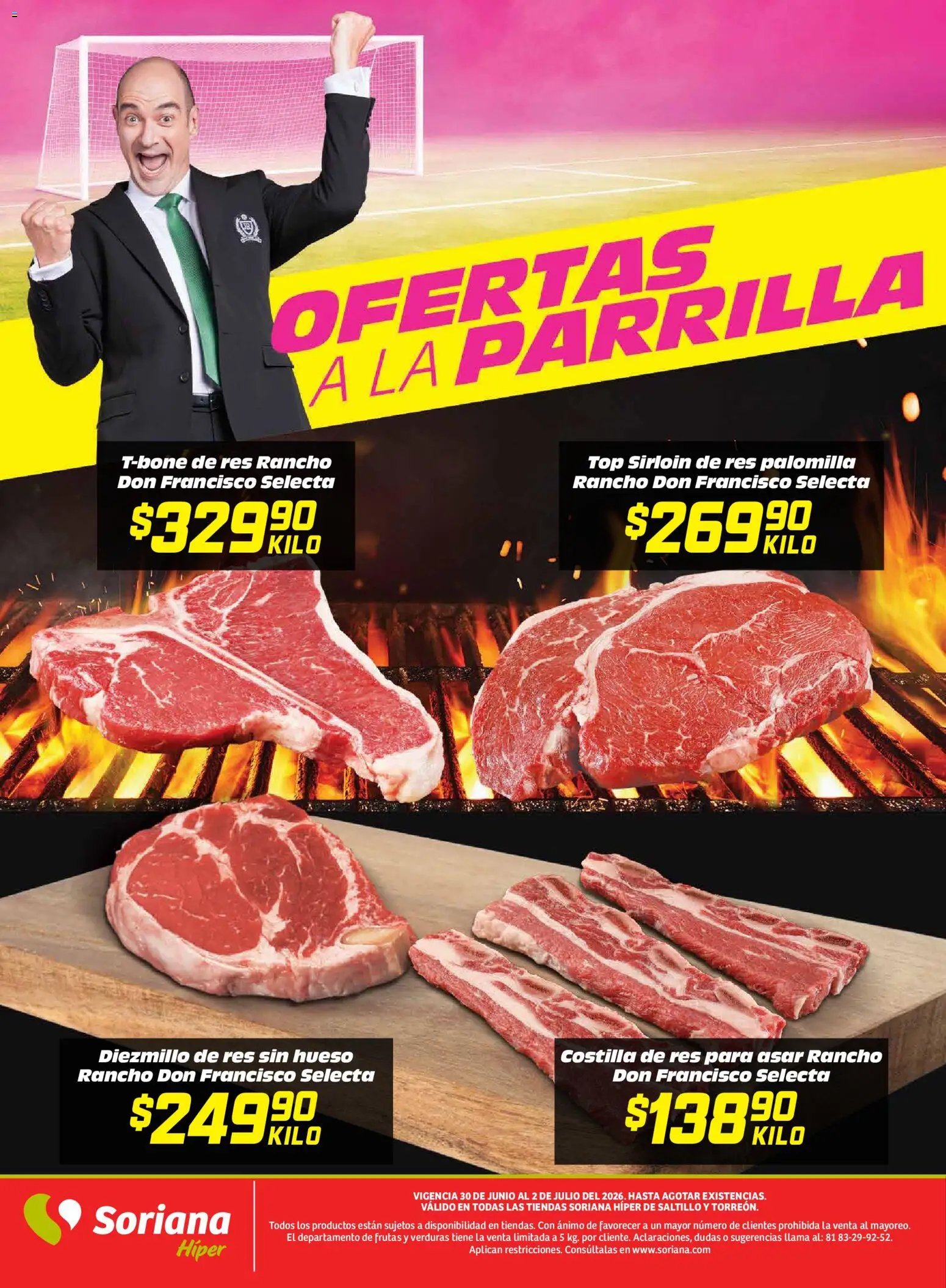 Soriana oferta desde 30/06/2026 Soriana Martes y Miércoles del Campo Híper: Saltillo y Torreón