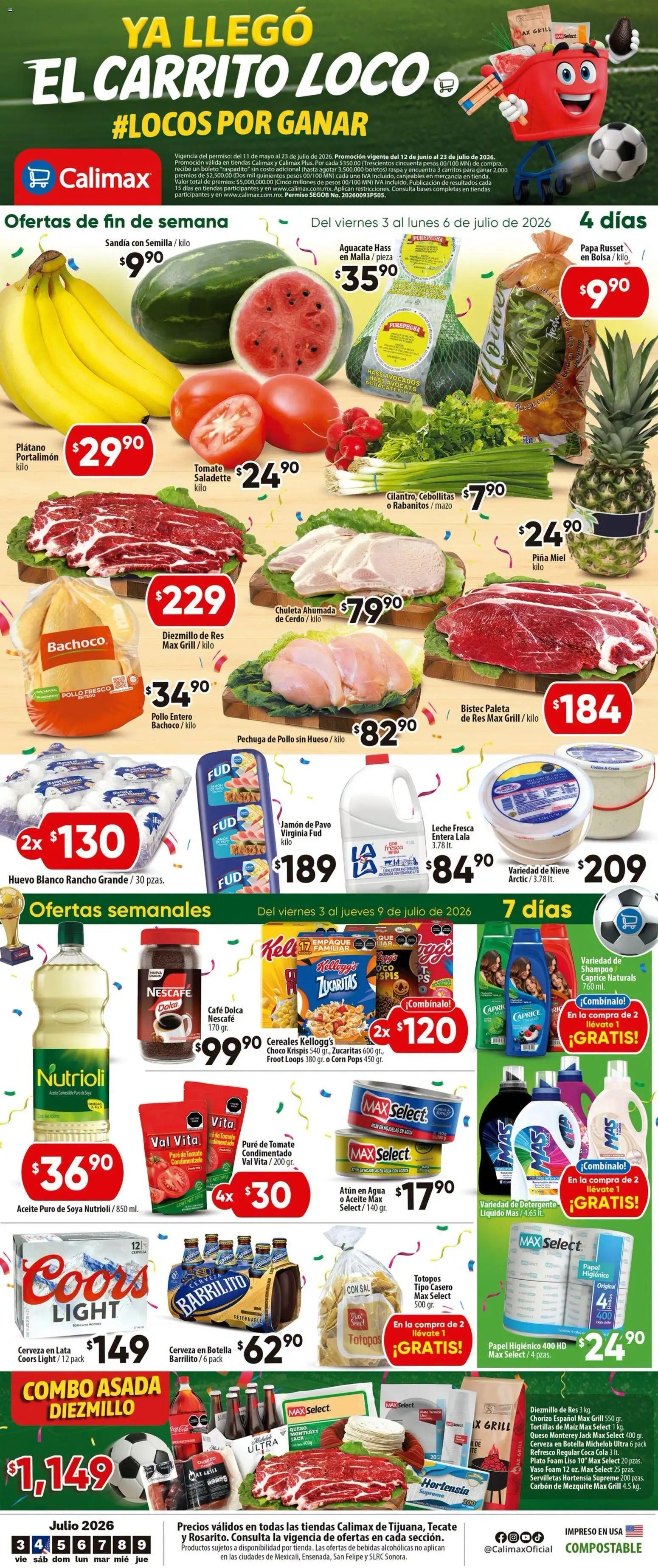 Calimax oferta desde 03/07/2026 Calimax folleto Rosarito