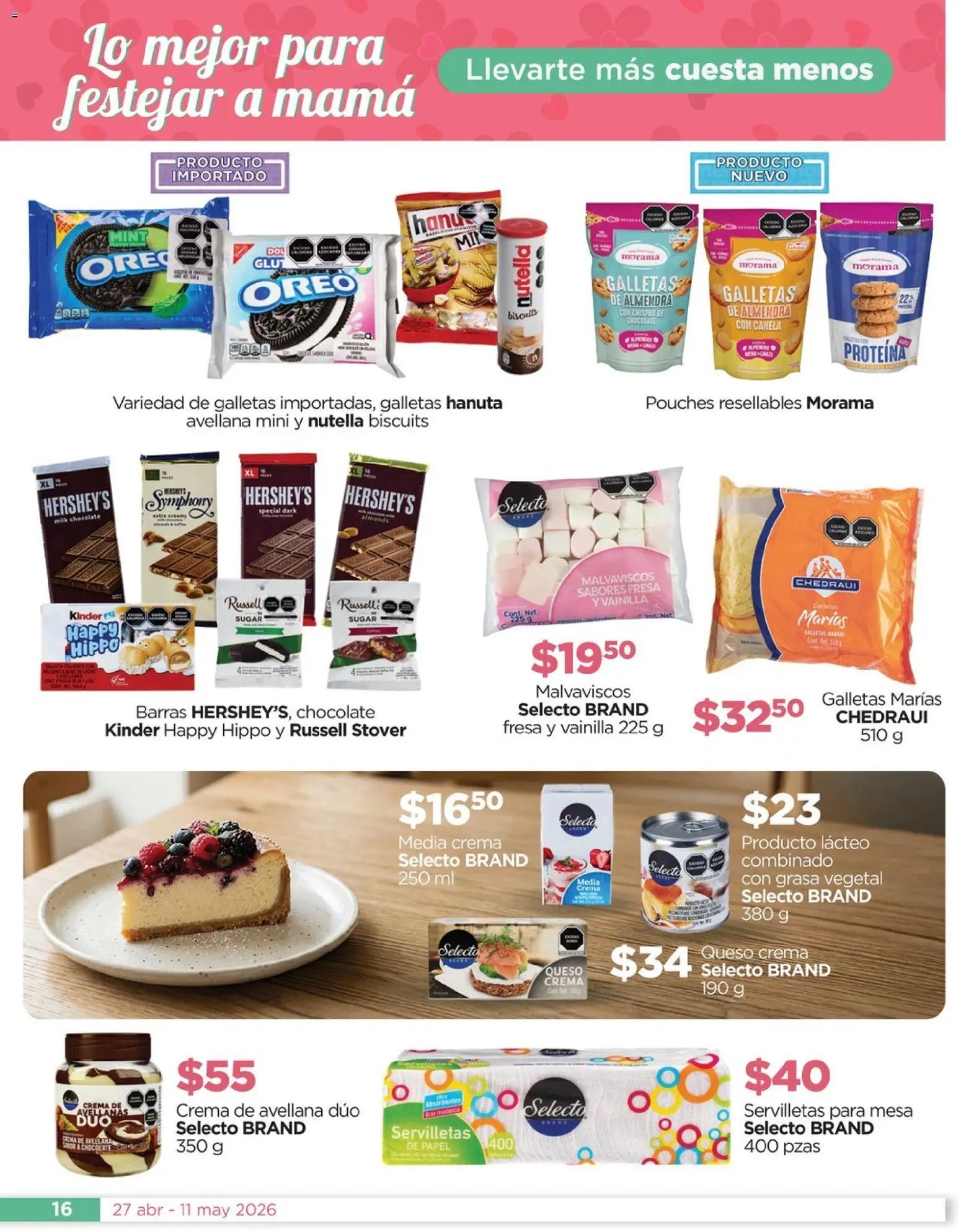 Chedraui oferta desde 27/04/2026 Chedraui folleto Mejor para festejar a mamá (2026-04-27 - 2026-05-11)