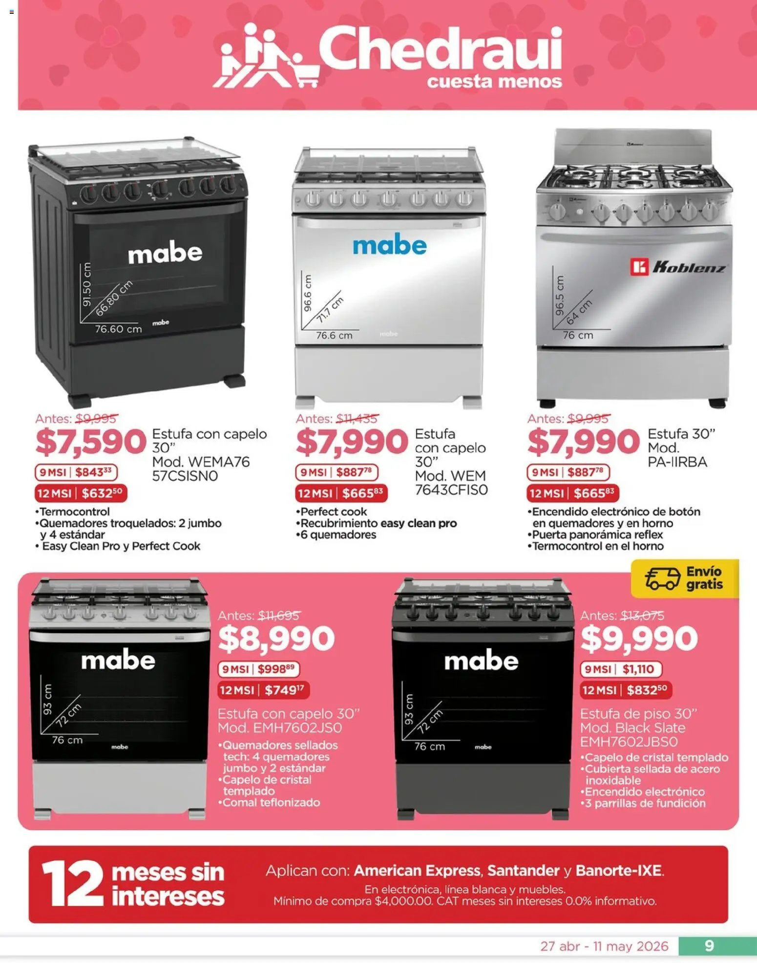 Chedraui oferta desde 27/04/2026 Chedraui folleto Mejor para festejar a mamá (2026-04-27 - 2026-05-11)