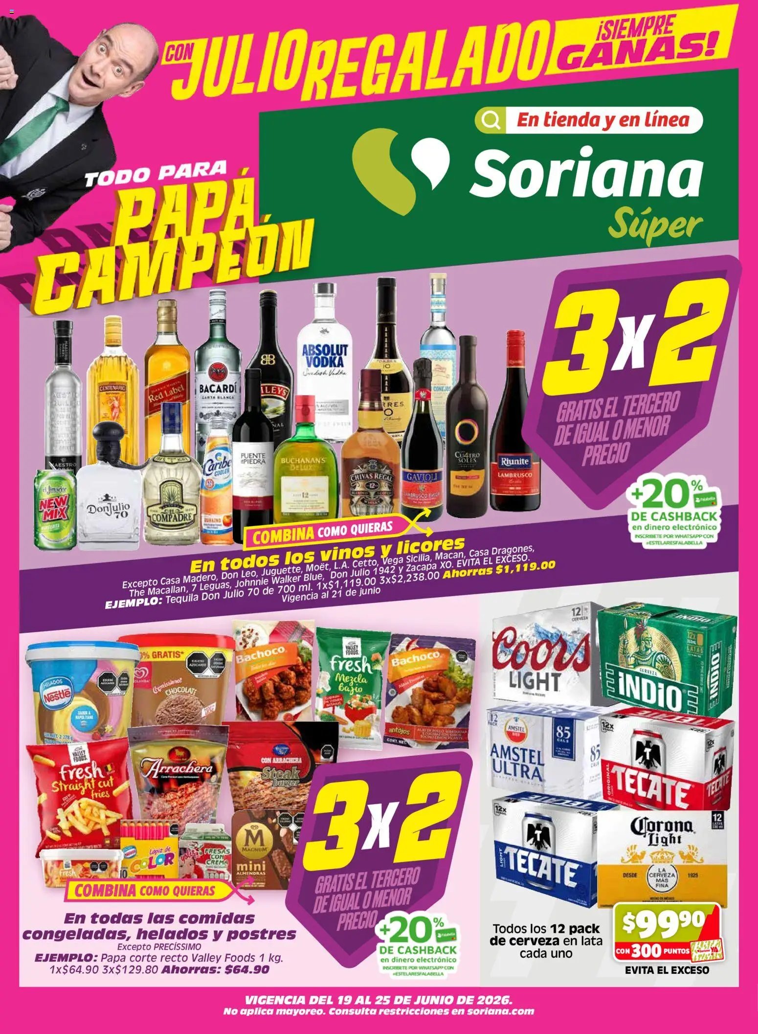 Soriana oferta desde 19/06/2026 Soriana Julio Regalado Súper Nacional