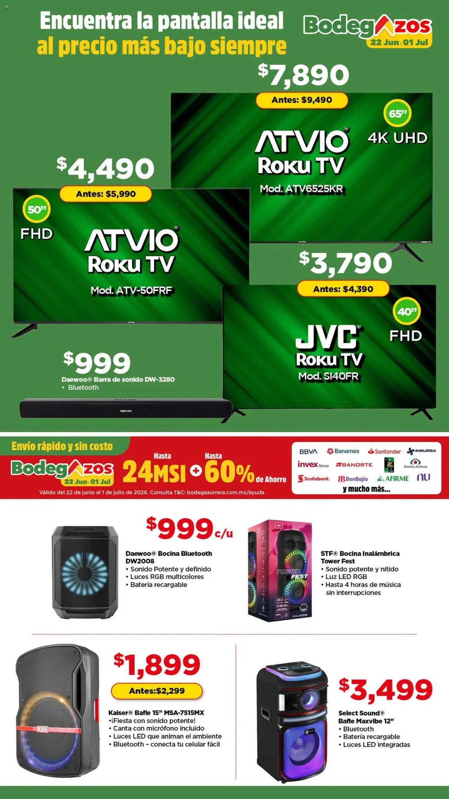 Bodega Aurrerá oferta desde 22/06/2026 Bodega Aurrerá folleto Bodegazos