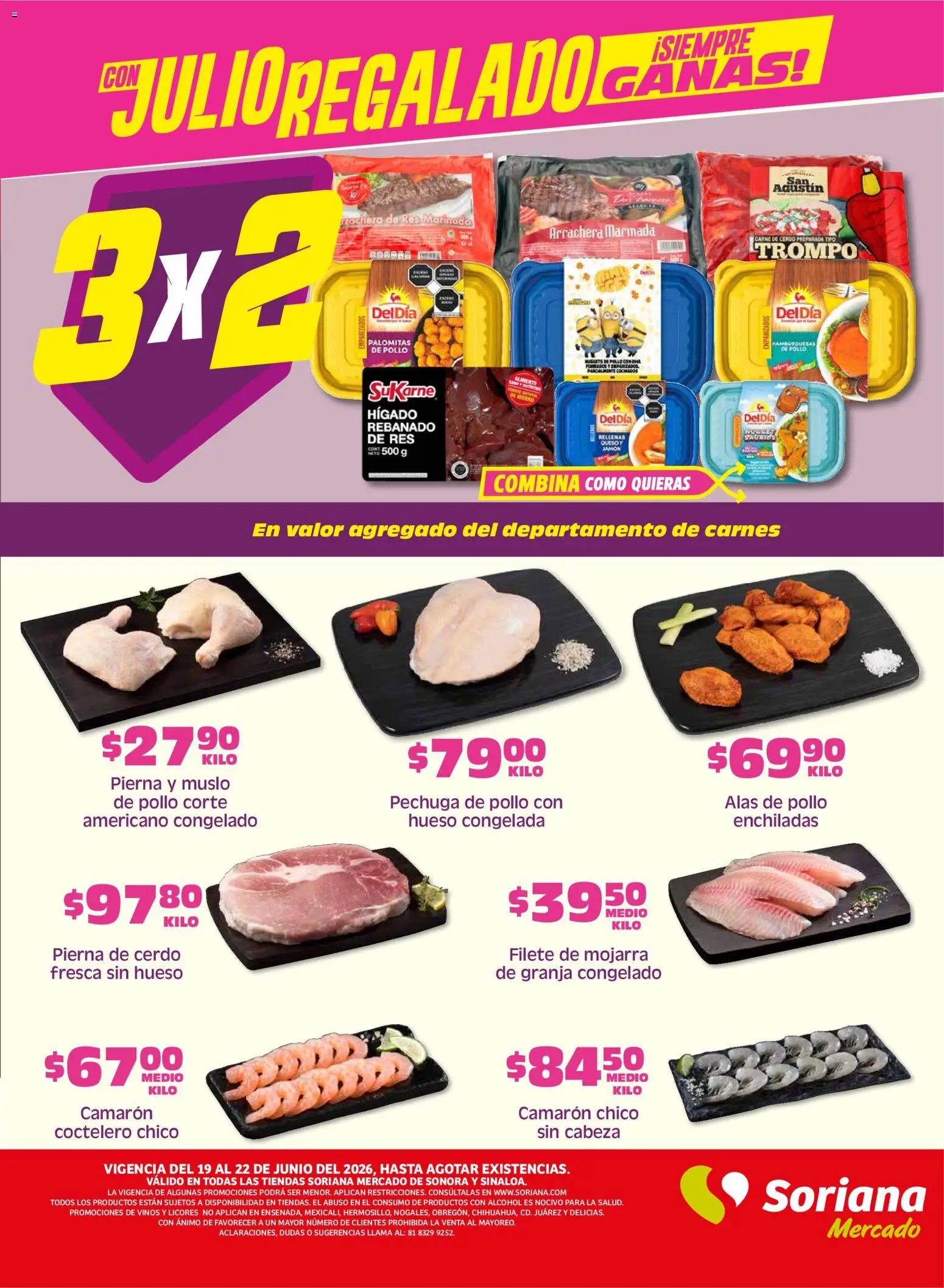 Soriana oferta desde 19/06/2026 Soriana Fin de Semana Mercado: Son y Sin