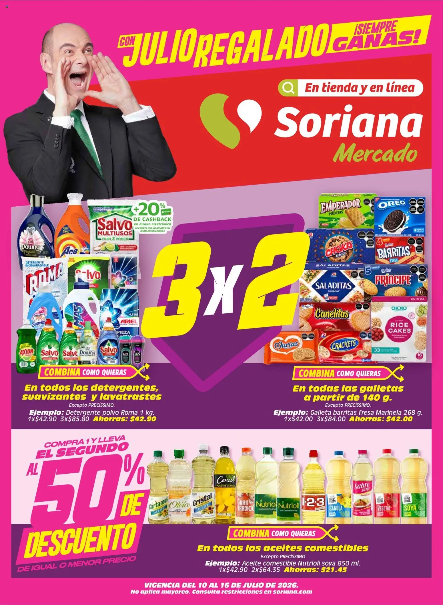 Soriana oferta desde 10/07/2026 Soriana Julio Regalado Mercado Nacional