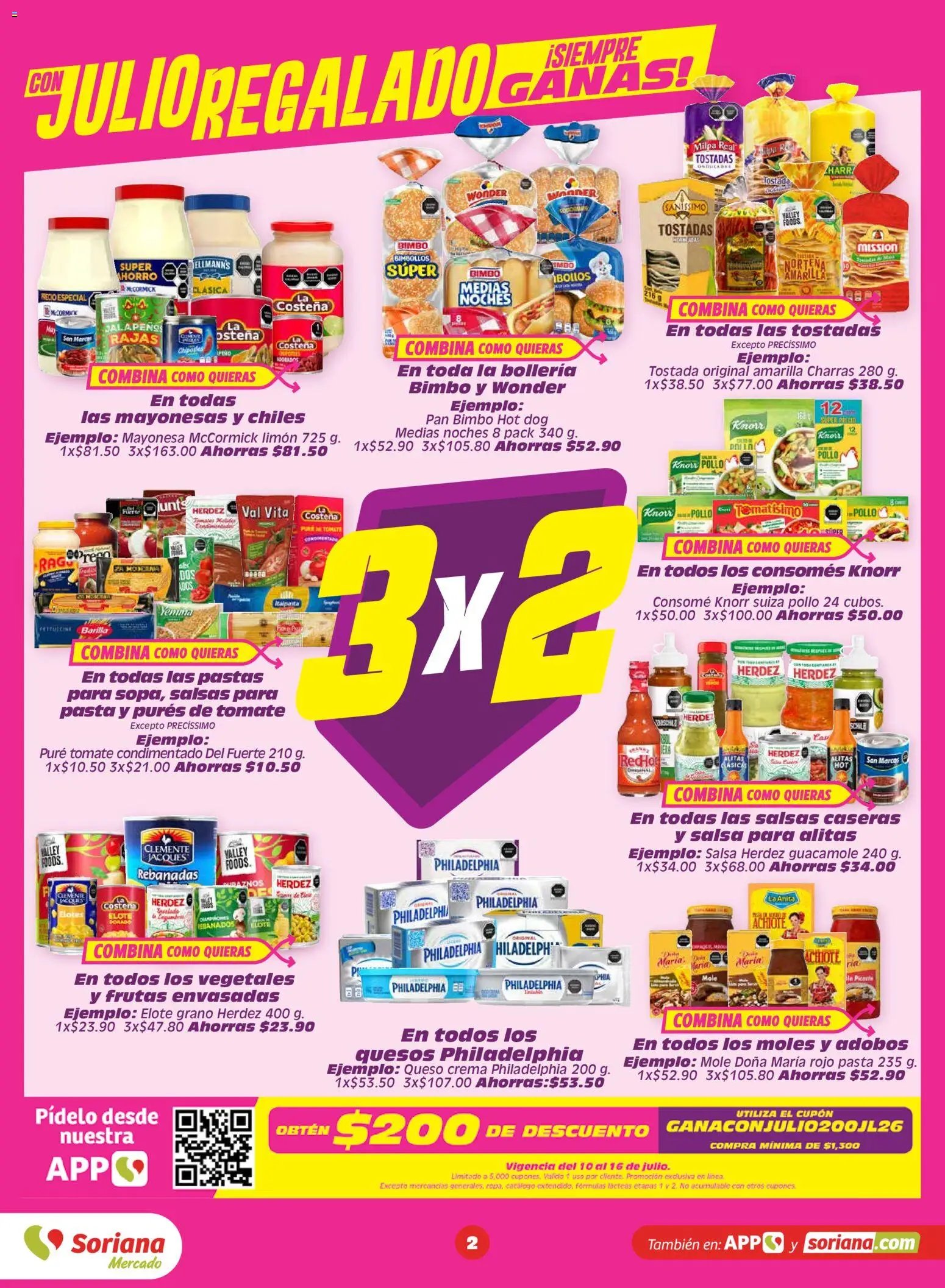Soriana oferta desde 10/07/2026 Soriana Julio Regalado Mercado Nacional