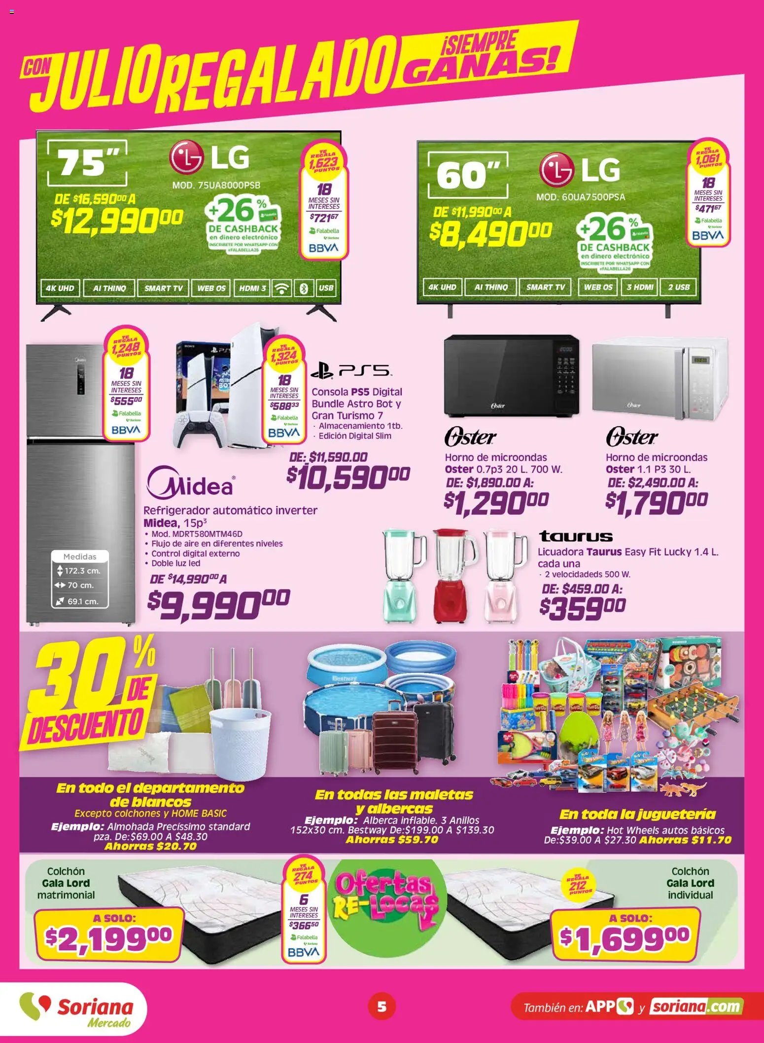 Soriana oferta desde 10/07/2026 Soriana Julio Regalado Mercado Nacional
