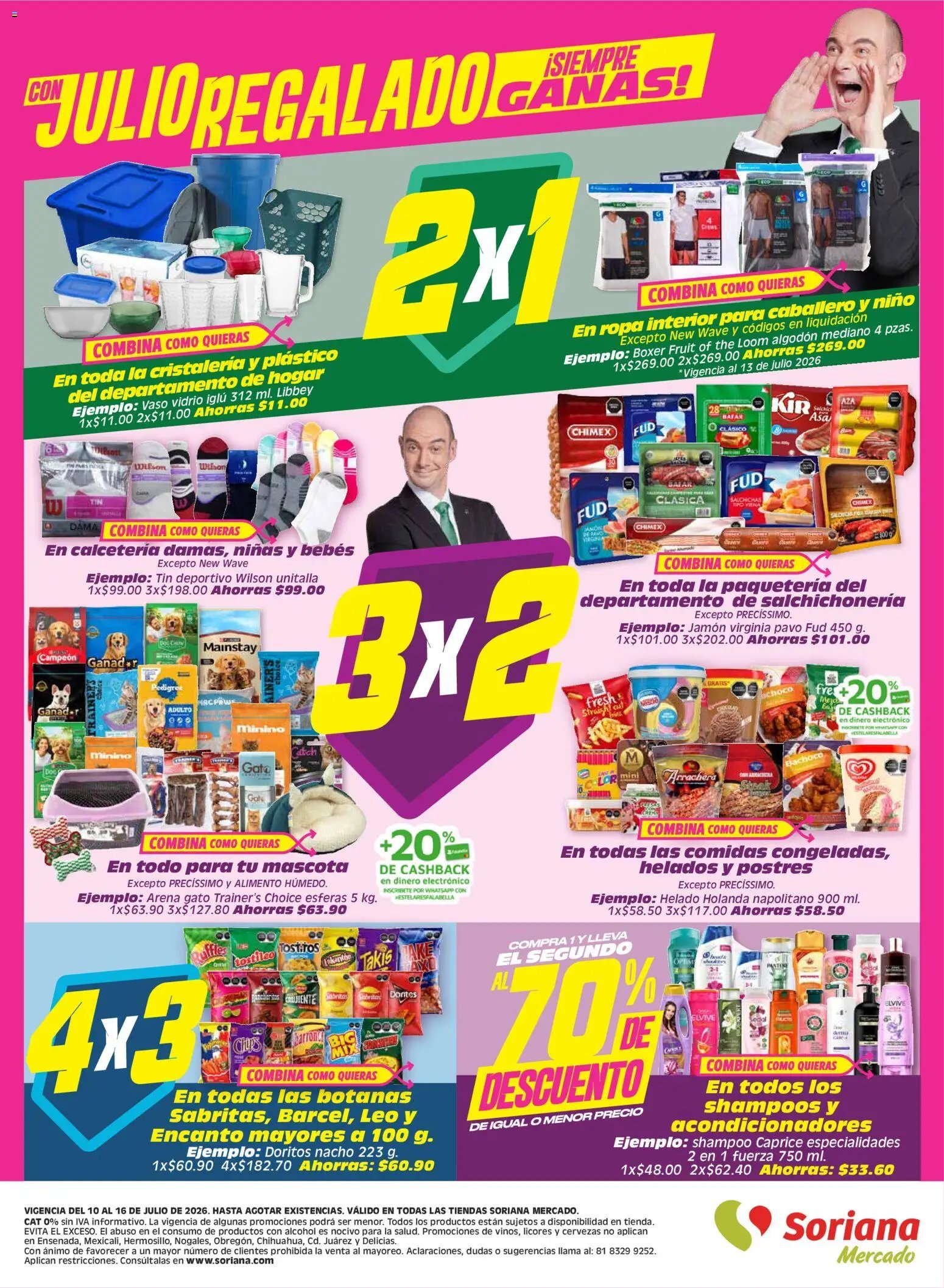 Soriana oferta desde 10/07/2026 Soriana Julio Regalado Mercado Nacional