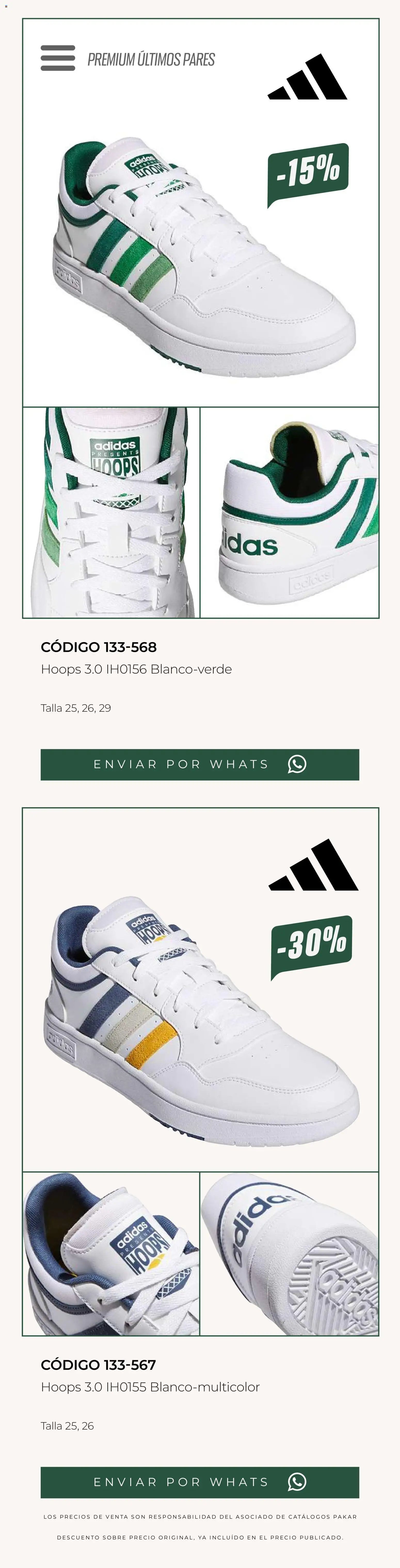 SC Pakar oferta desde 13/03/2026 SC Pakar catálogo Últimos pares premium 