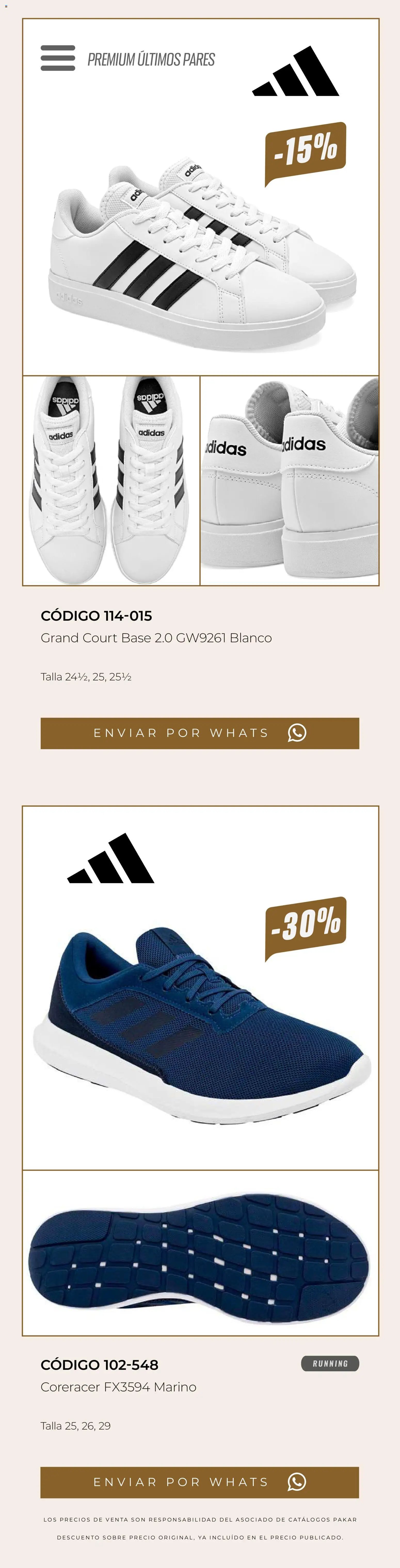 SC Pakar oferta desde 13/03/2026 SC Pakar catálogo Últimos pares premium 