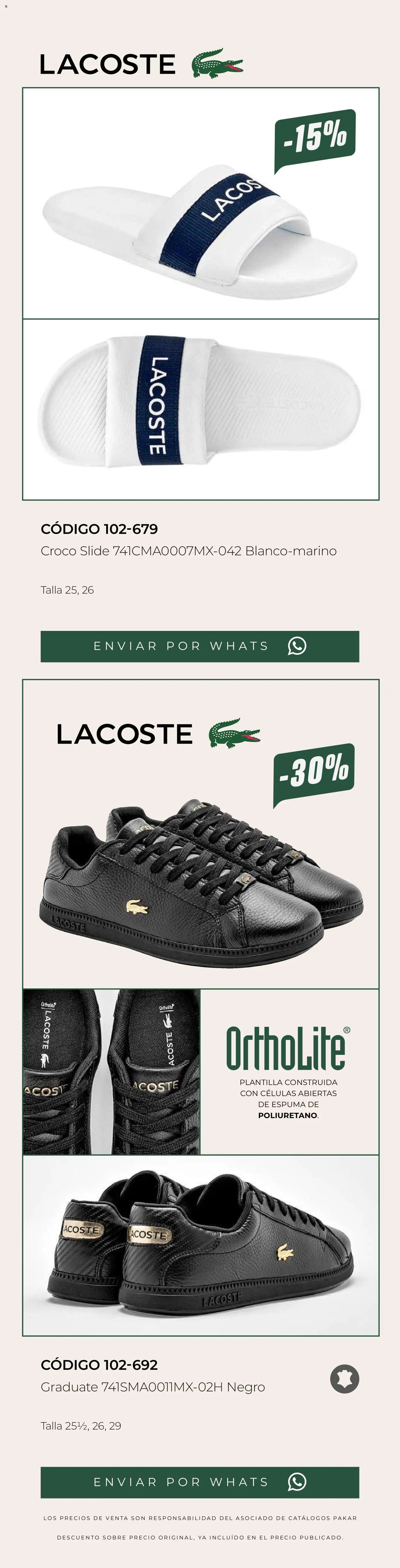 SC Pakar oferta desde 13/03/2026 SC Pakar catálogo Últimos pares premium 