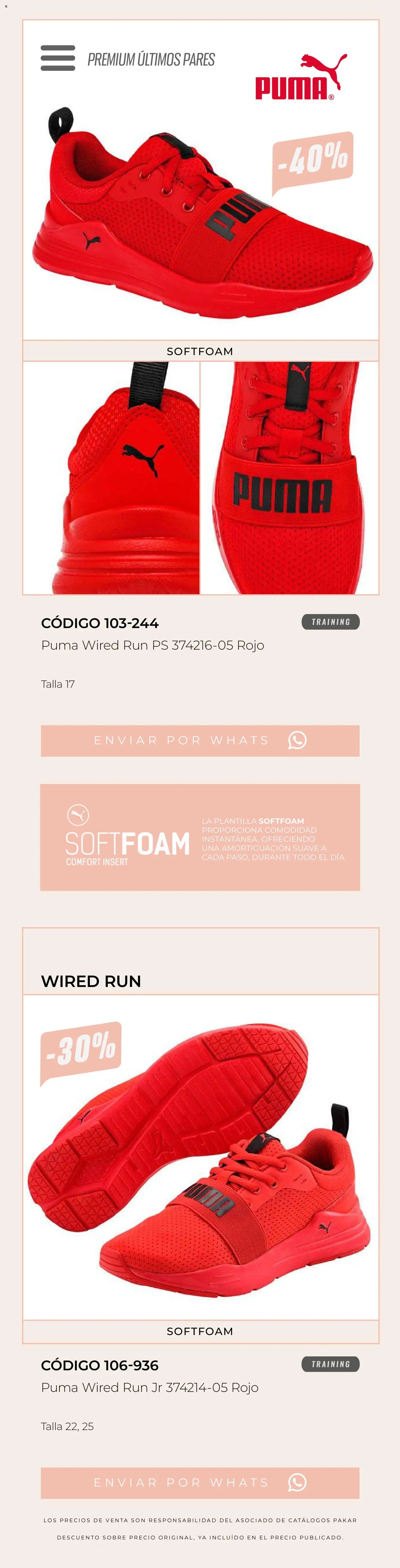 SC Pakar oferta desde 13/03/2026 SC Pakar catálogo Últimos pares premium 