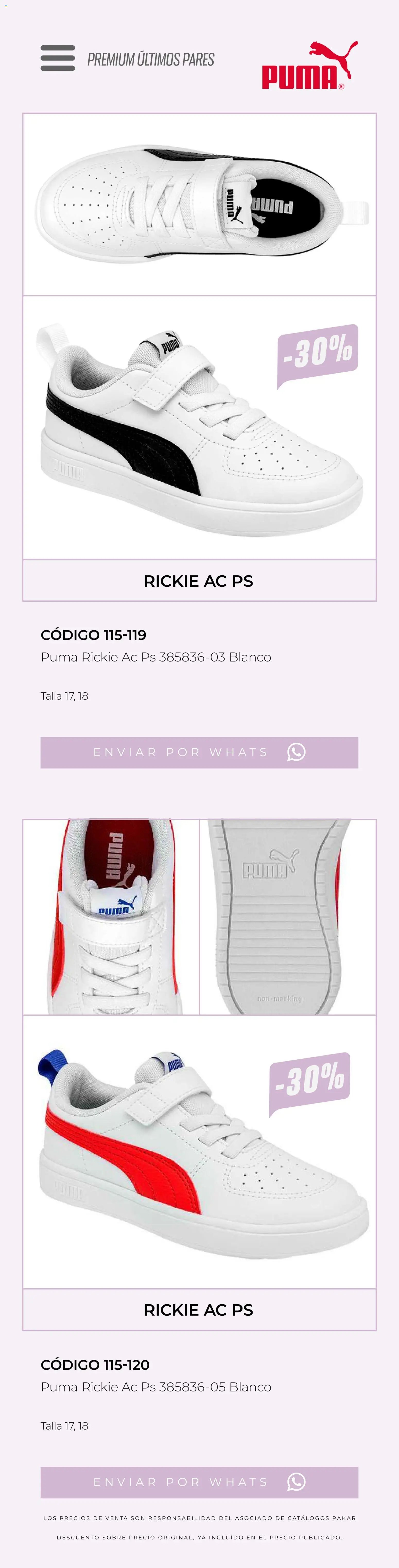 SC Pakar oferta desde 13/03/2026 SC Pakar catálogo Últimos pares premium 