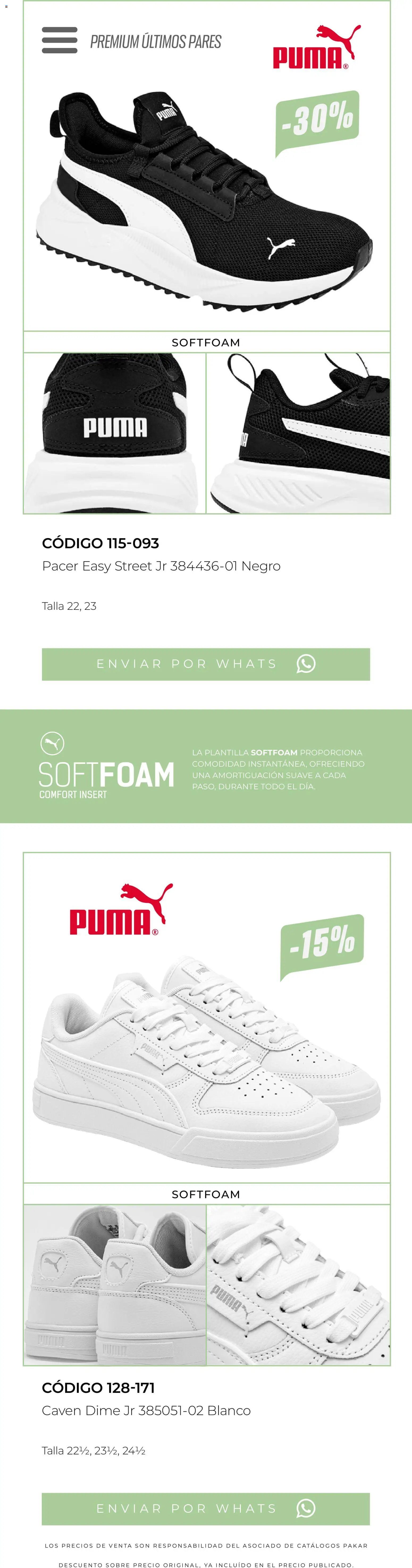 SC Pakar oferta desde 13/03/2026 SC Pakar catálogo Últimos pares premium 