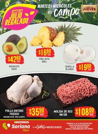 Soriana oferta desde 14/07/2026 Soriana Martes y Miércoles del Campo Híper: Tamaulipas (excepto Cd. Victoria y Tampico)
