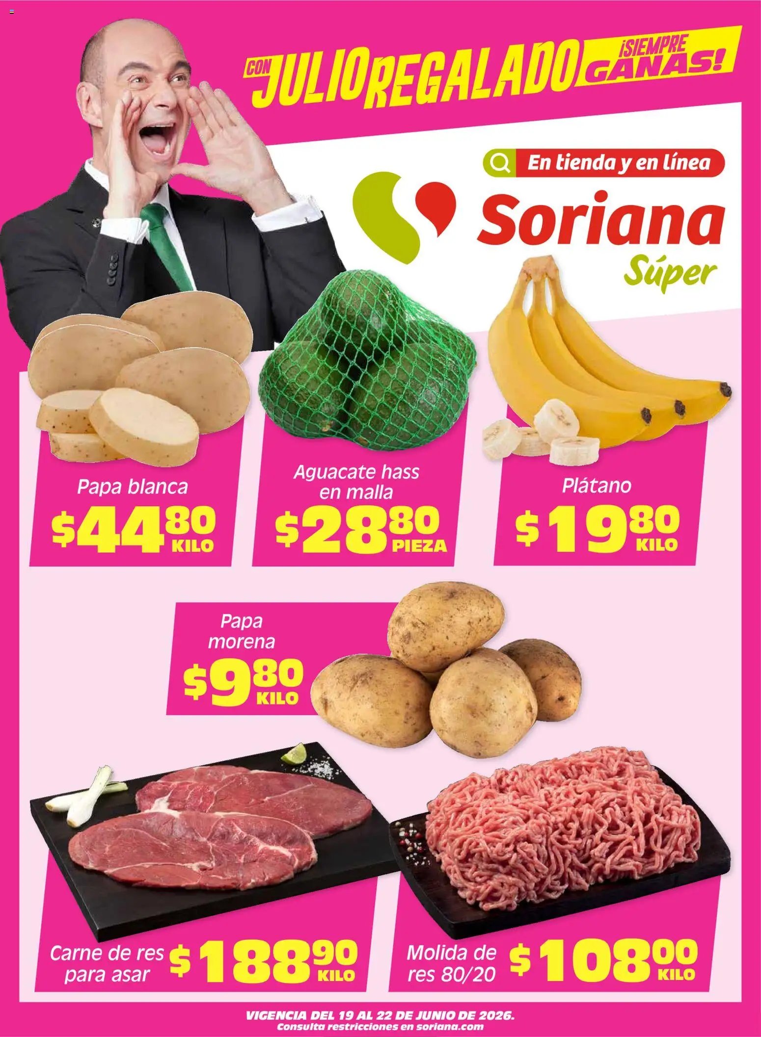 Soriana oferta desde 19/06/2026 Soriana Fin de Semana Súper: Tijuana, Mexicali, Ensenada, San Luis Río Colorado y Tecate