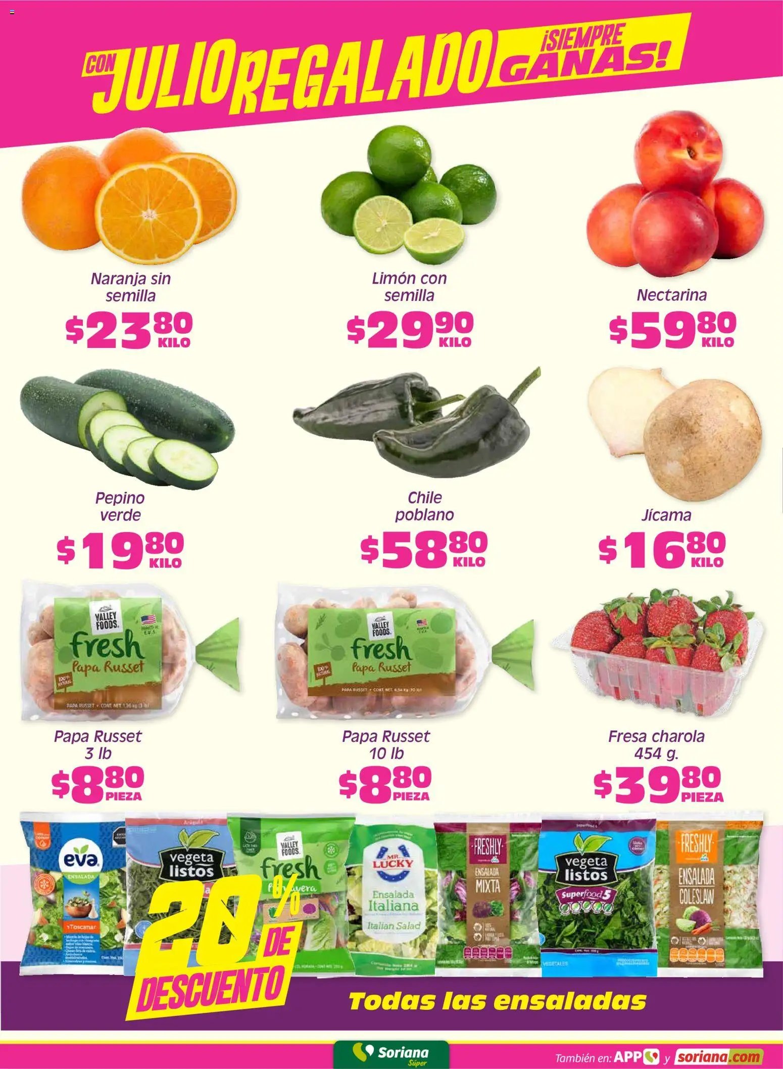 Soriana oferta desde 19/06/2026 Soriana Fin de Semana Súper: Tijuana, Mexicali, Ensenada, San Luis Río Colorado y Tecate