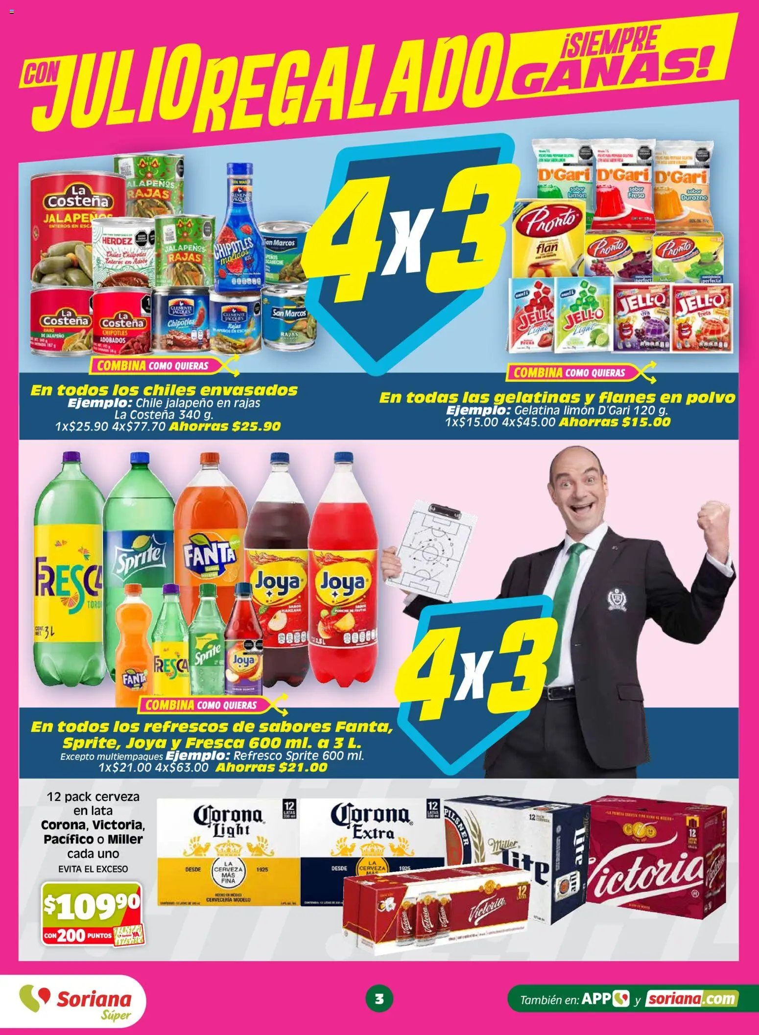 Soriana oferta desde 03/07/2026 Soriana Julio Regalado Súper Nacional
