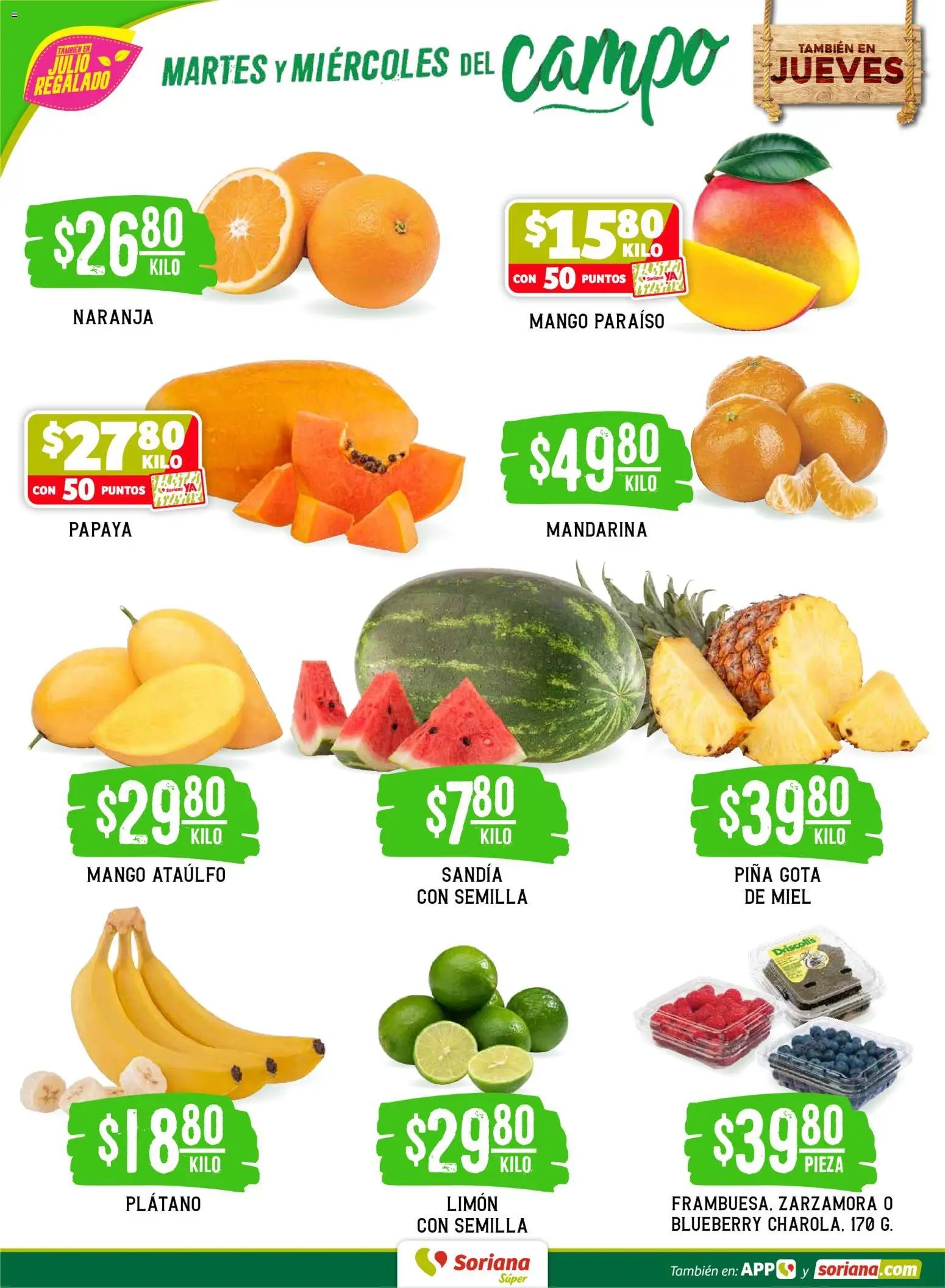 Soriana oferta desde 16/06/2026 Soriana Martes y Miércoles del Campo Súper: Saltillo y Torreón
