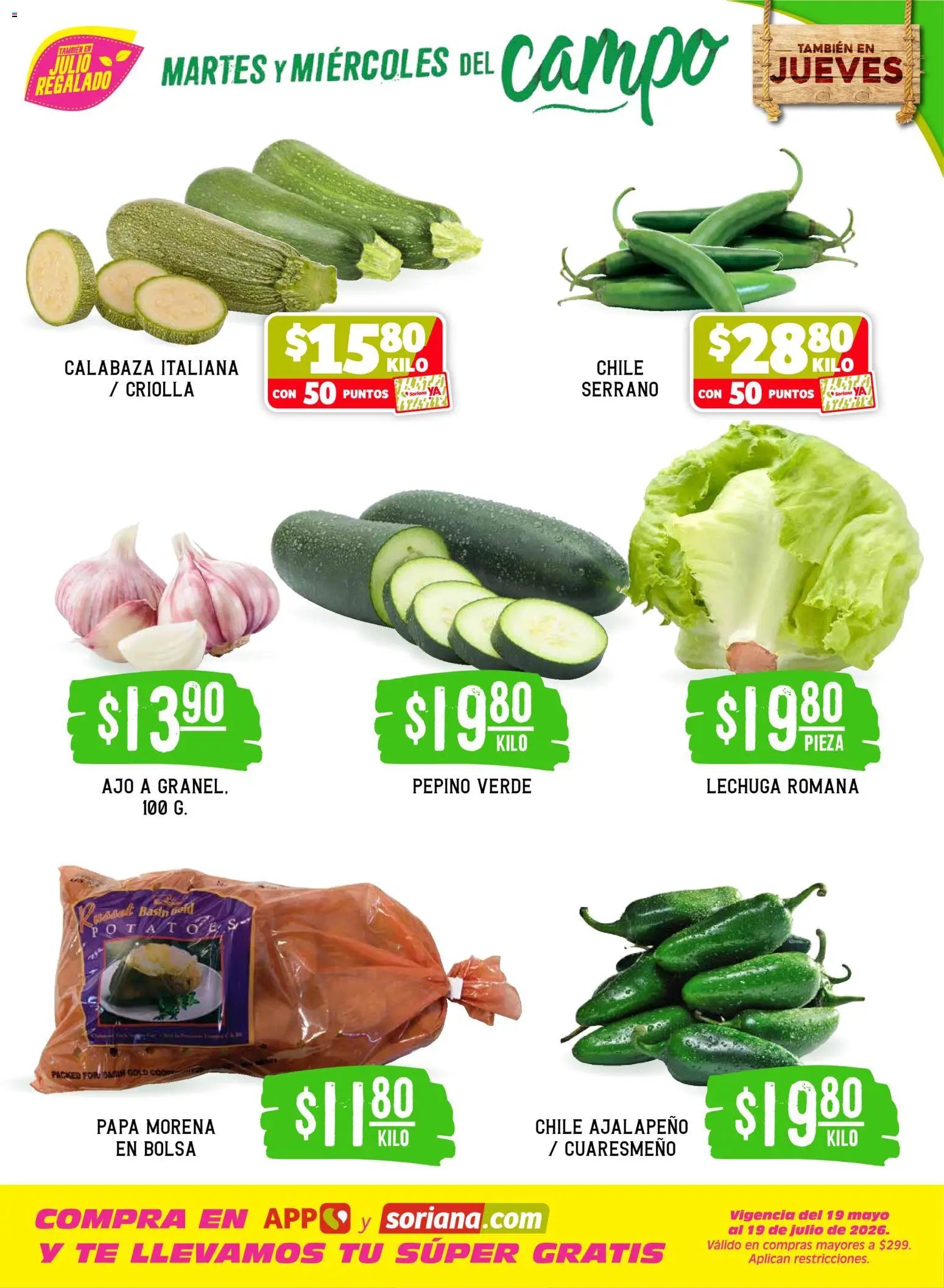 Soriana oferta desde 16/06/2026 Soriana Martes y Miércoles del Campo Súper: Saltillo y Torreón