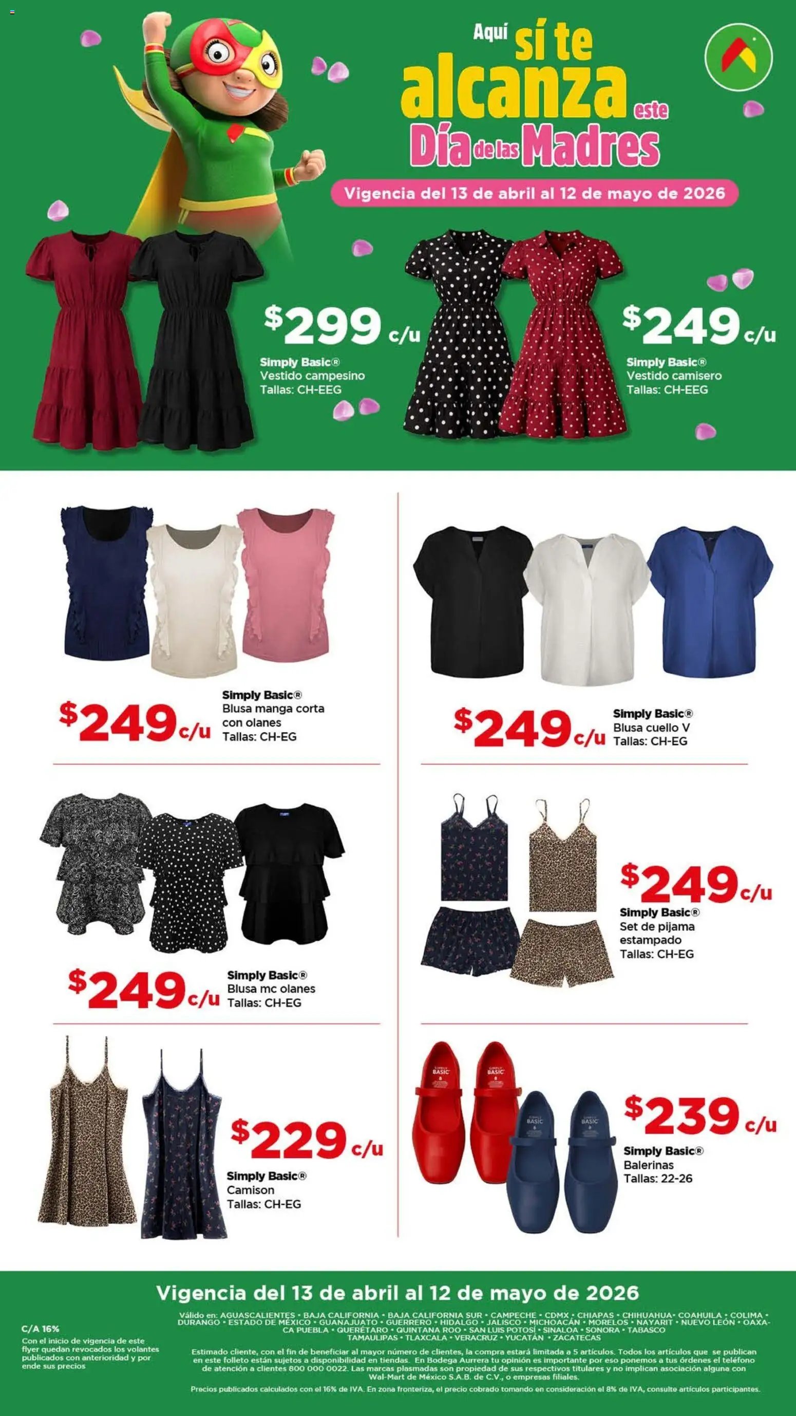 Bodega Aurrerá oferta desde 13/04/2026 Bodega Aurrerá folleto Aqui sí te alcanza este Día de las Madres (2026-04-13 - 2026-05-12)
