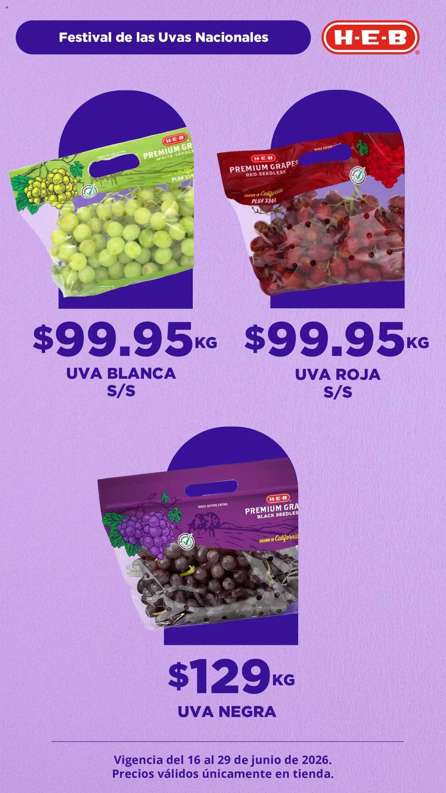 H-E-B oferta desde 16/06/2026 H-E-B folleto Festival Uvas