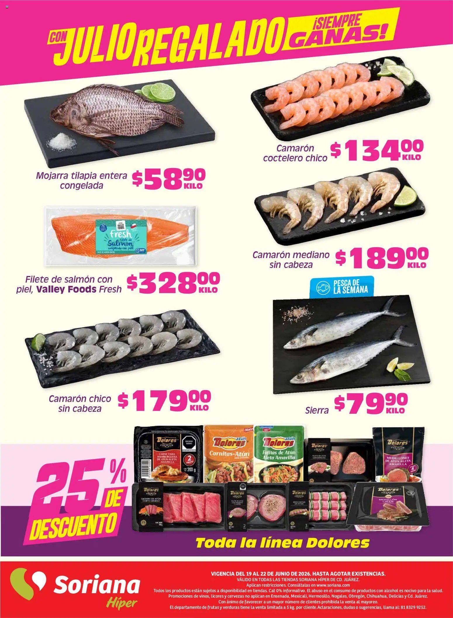 Soriana oferta desde 19/06/2026 Soriana Fin de Semana Híper: Juárez