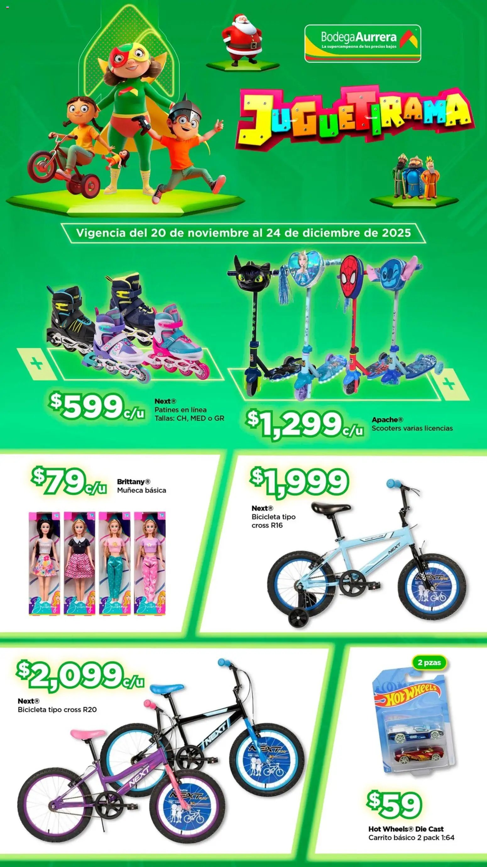 Bodega Aurrerá oferta desde 20/11/2025 Folleto Juguetirama (2025-11-20 - 2025-11-24)
