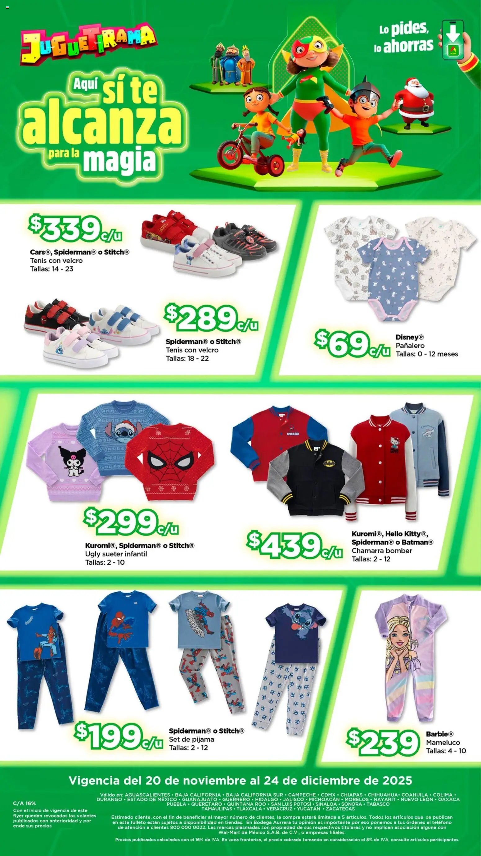 Bodega Aurrerá oferta desde 20/11/2025 Folleto Juguetirama (2025-11-20 - 2025-11-24)