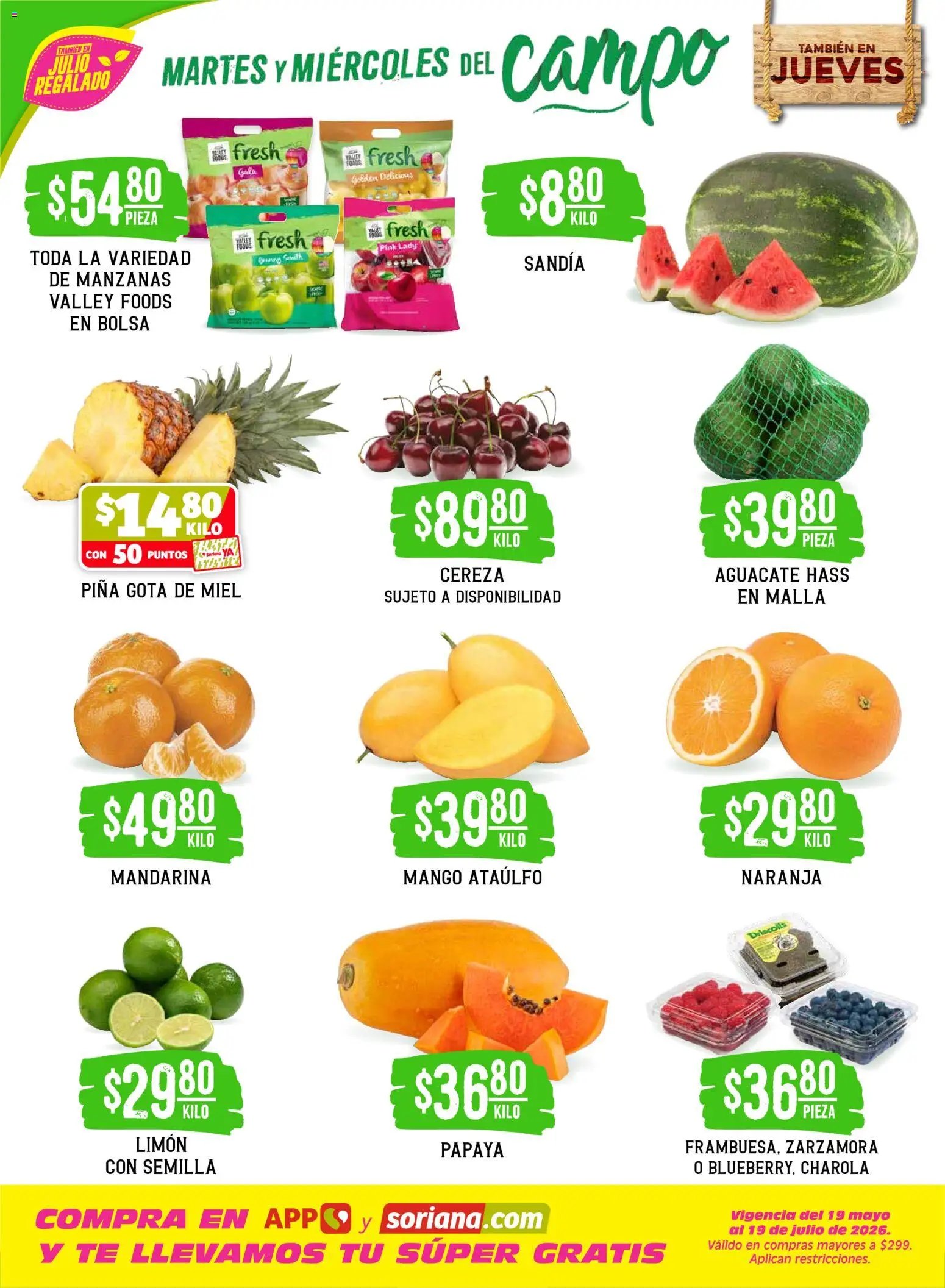 Soriana oferta desde 30/06/2026 Soriana Martes y Miércoles del Campo Súper: Saltillo y Torreón