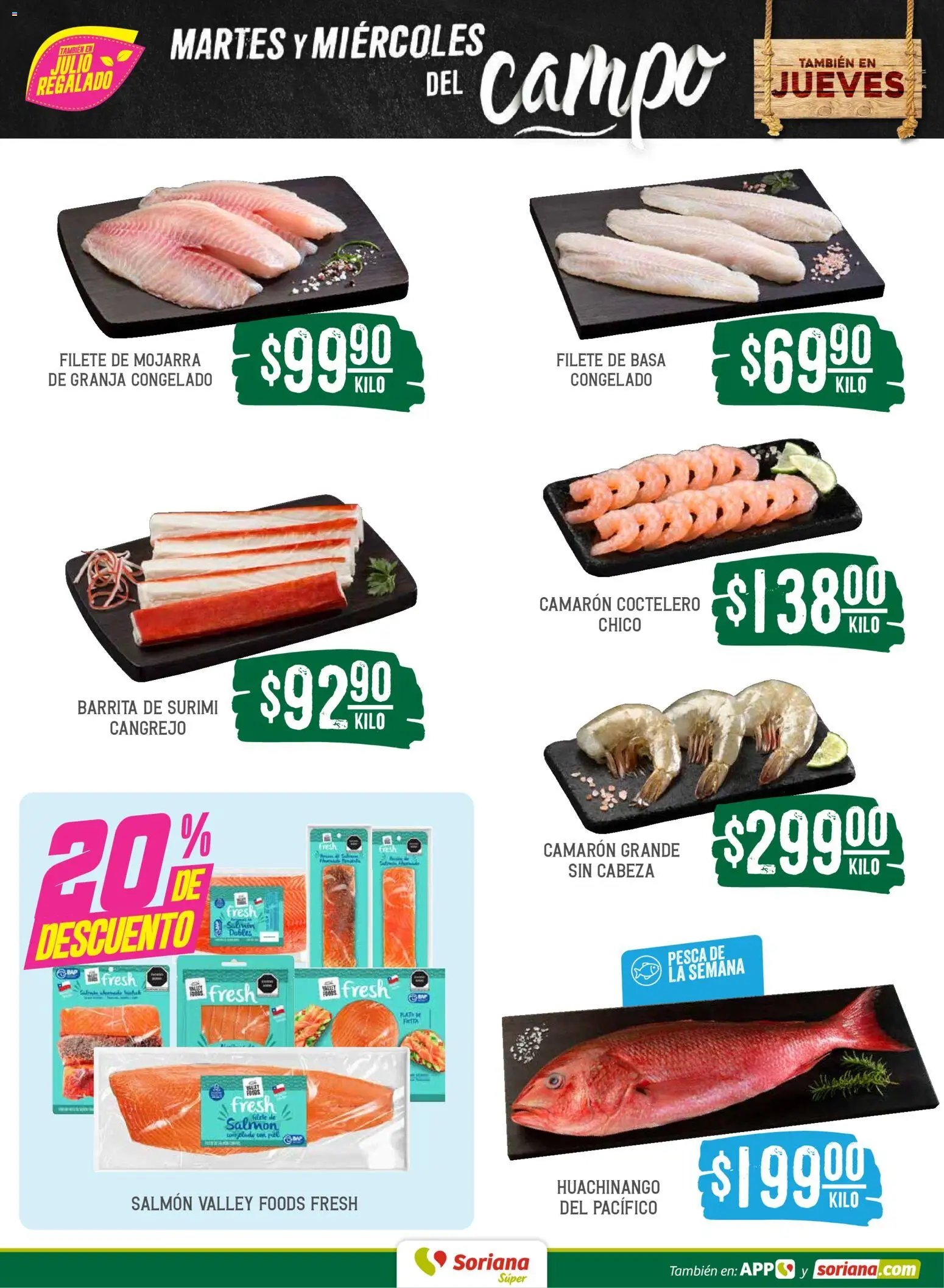 Soriana oferta desde 30/06/2026 Soriana Martes y Miércoles del Campo Súper: Saltillo y Torreón