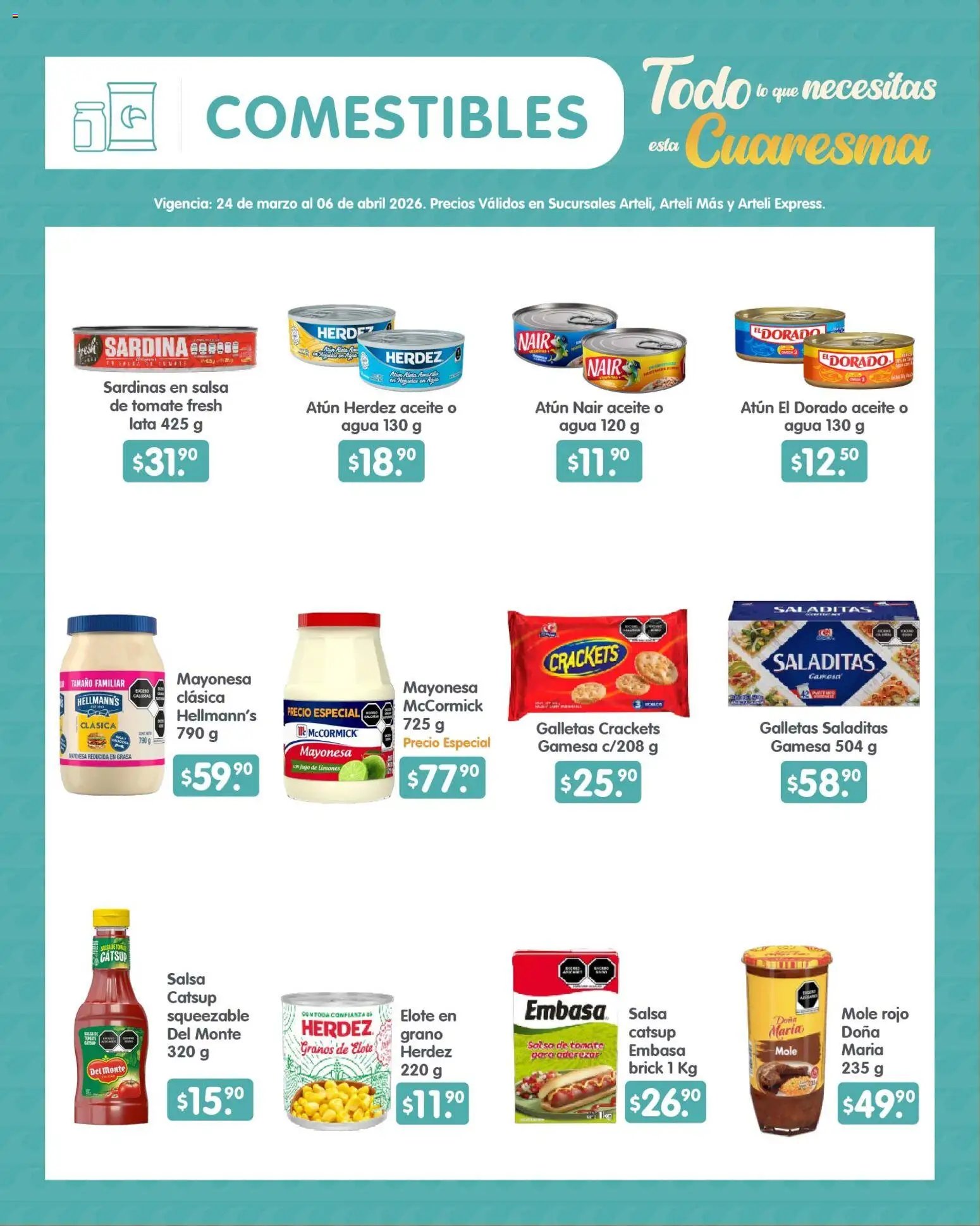 Arteli oferta desde 24/03/2026 Arteli folleto Quincenal (2026-03-24 - 2026-04-06)